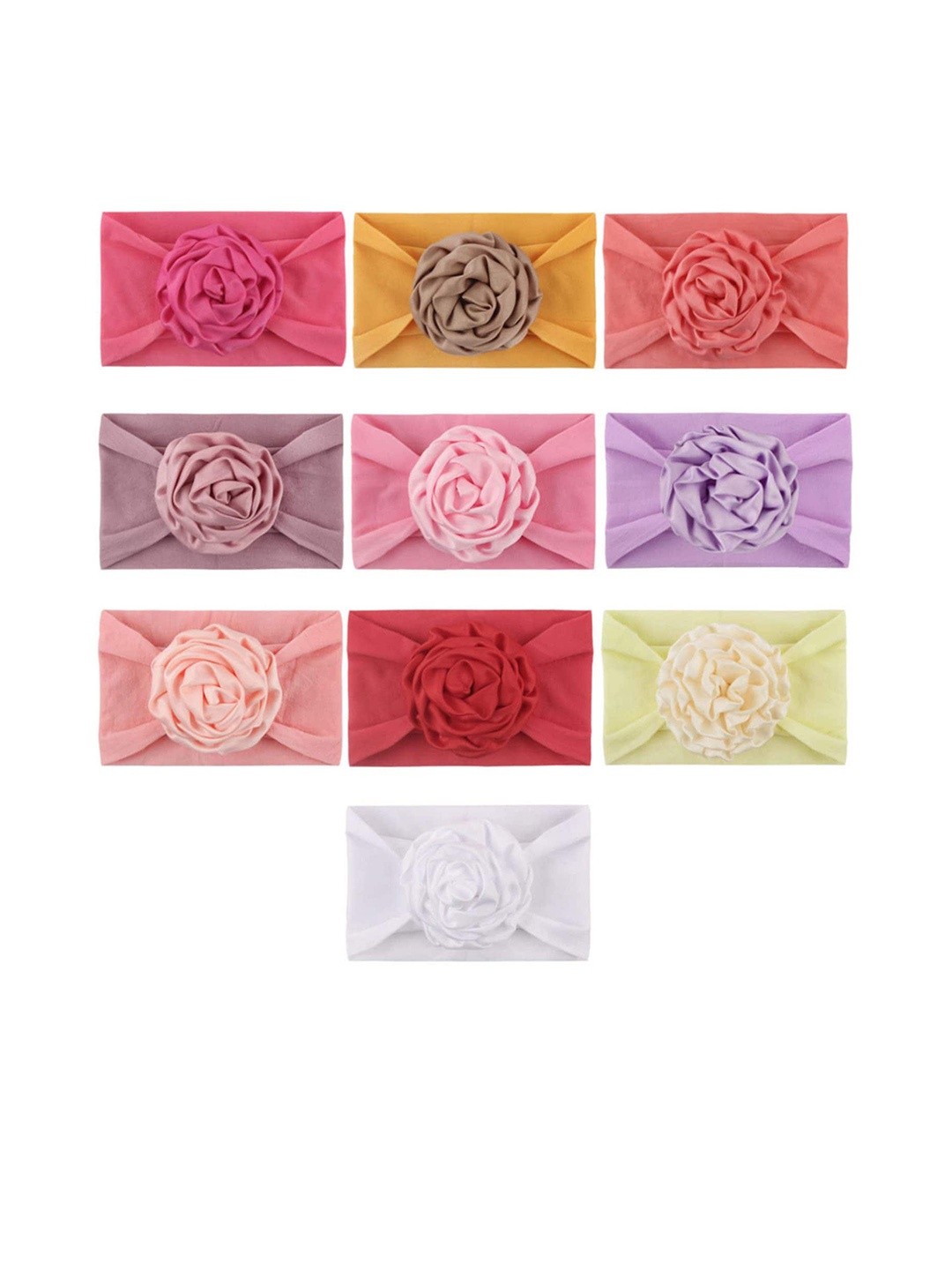 

SYGA Infants Girls Floral Stretchable Headband, Beige