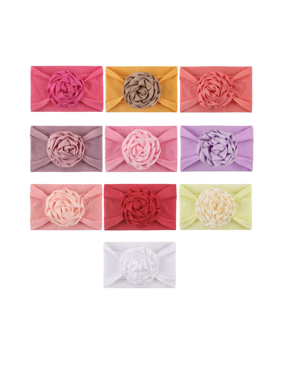 

SYGA Infants Girls Floral Stretchable Headband, Red