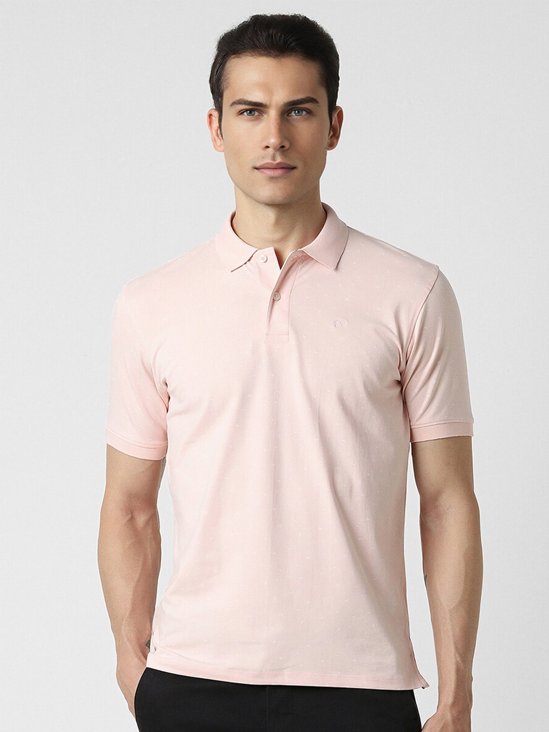 

Peter England Conversational Printed Polo Collar T-shirt, Pink