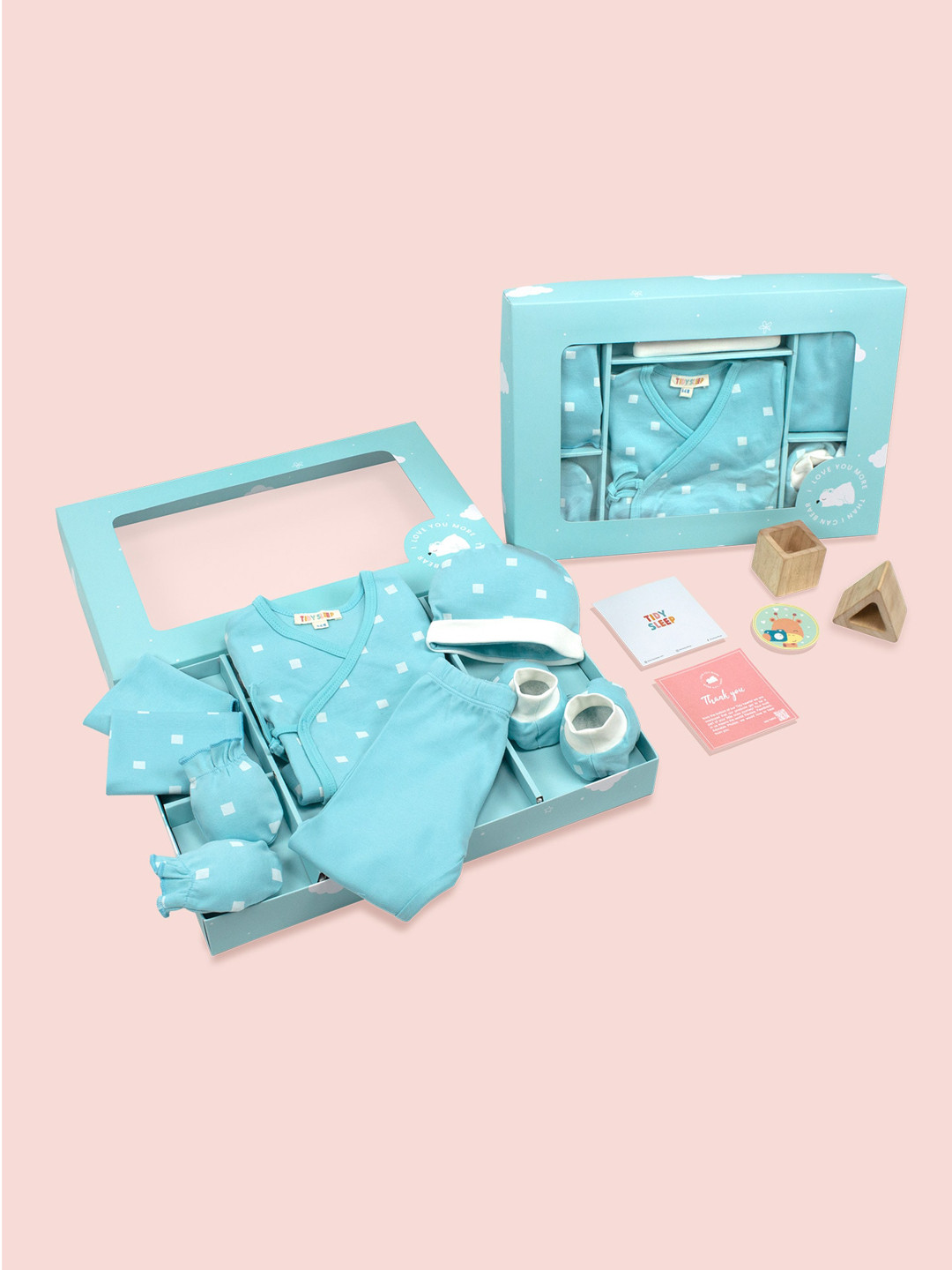 

TIDY SLEEP Infants Pure Cotton Baby Gift Box, Blue