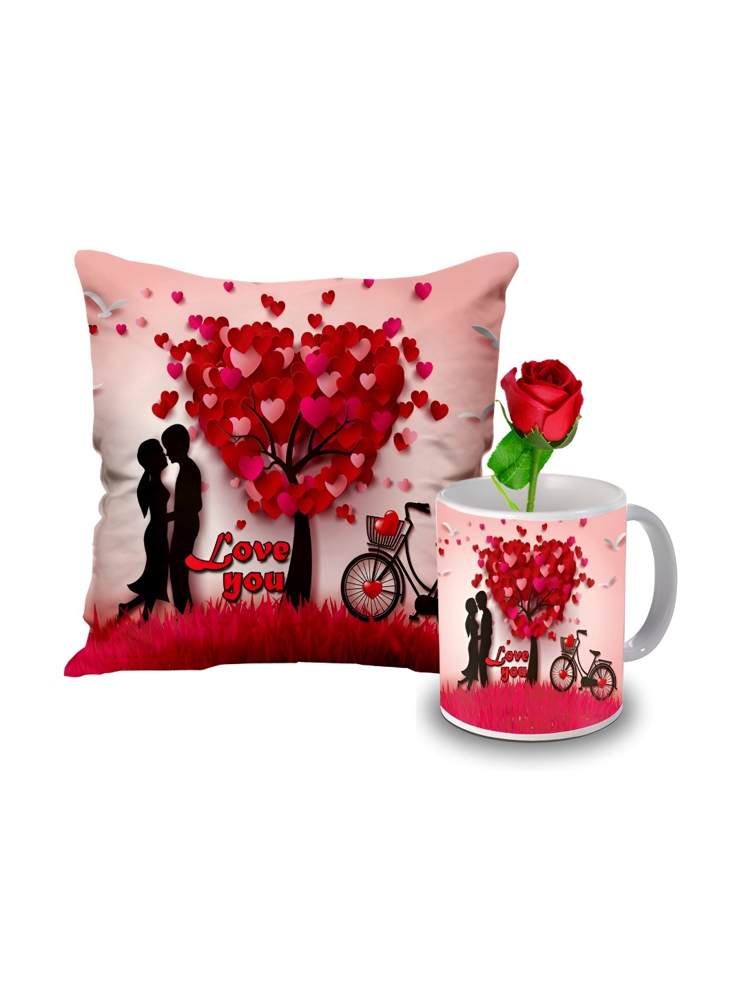 

ME & YOU Red & Pink 3 Pcs Printed Home Gift Sets