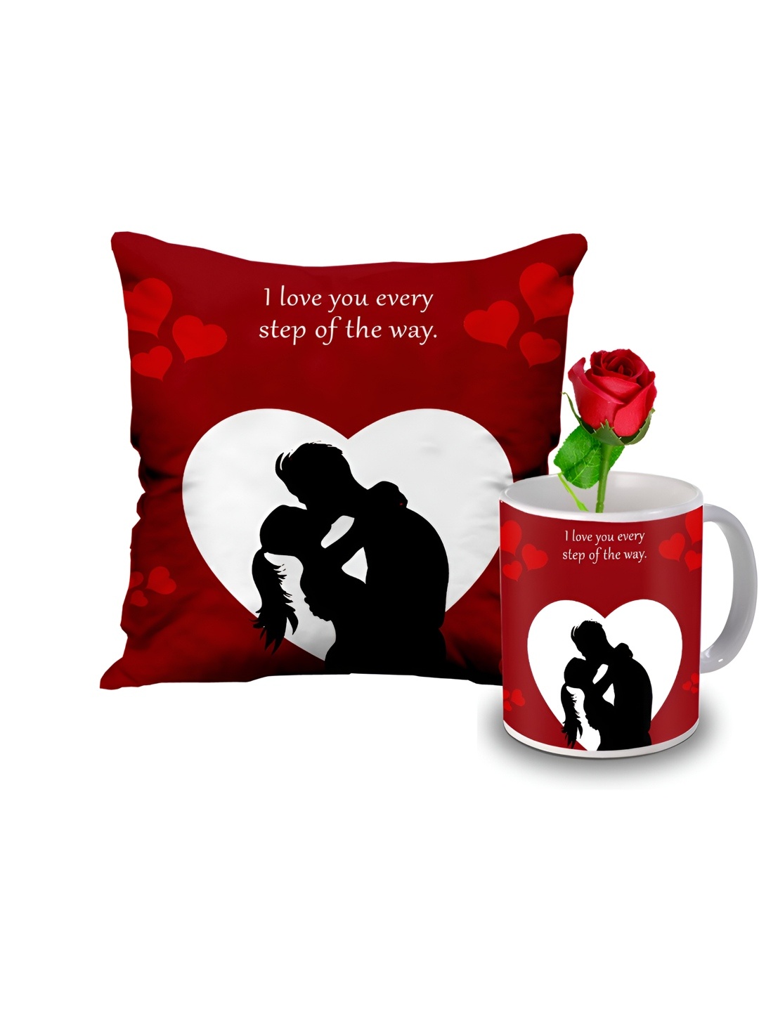 

ME & YOU Red & Black 3 Pieces Printed Home Gift Set
