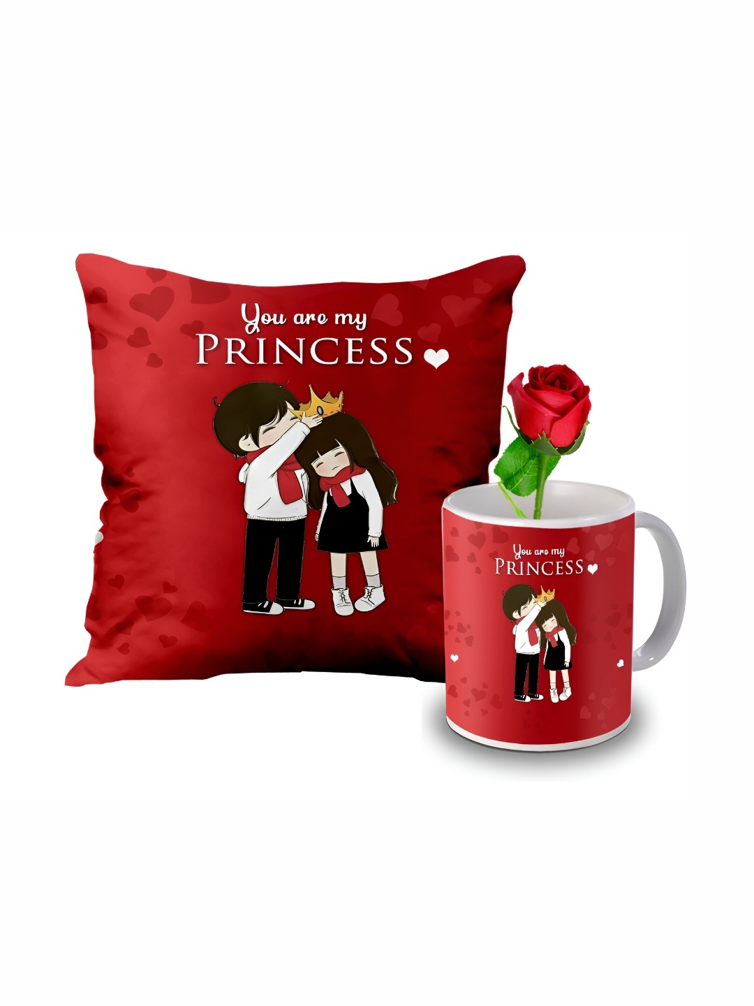 

ME & YOU Red & white 3 Pcs Printed Home Gift Sets