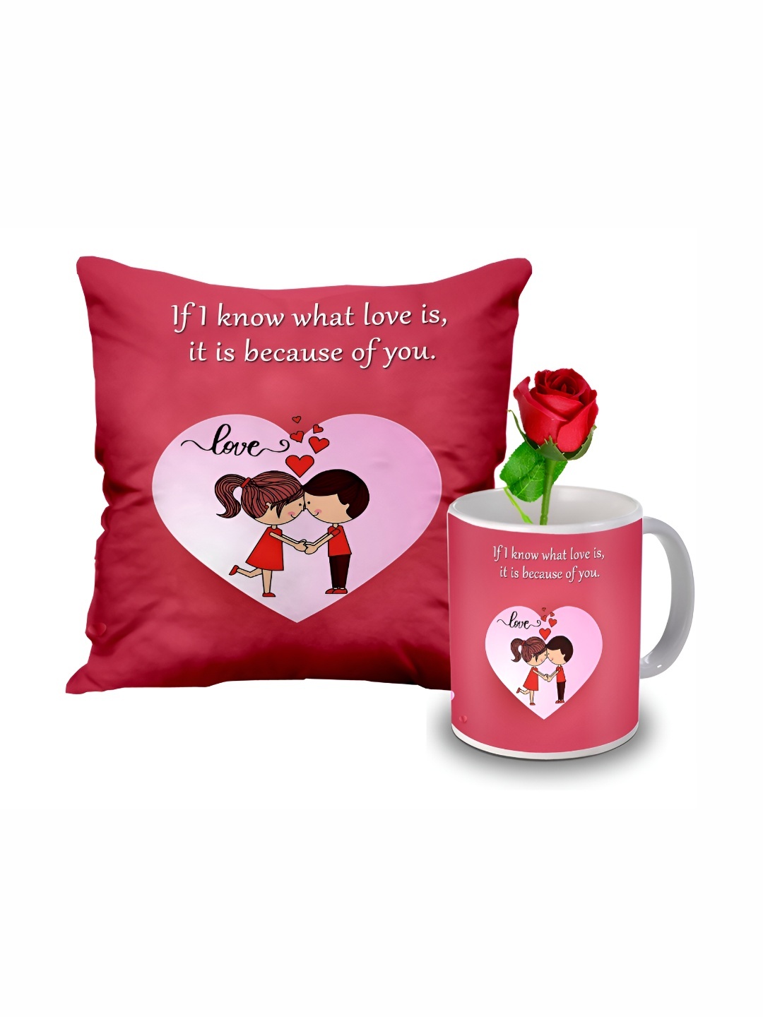 

ME & YOU Red 3 Pcs Printed Home Gift Sets
