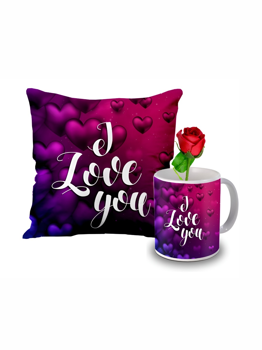 

ME & YOU Red & Blue Printed Valentine's Day Special Gift Hamper