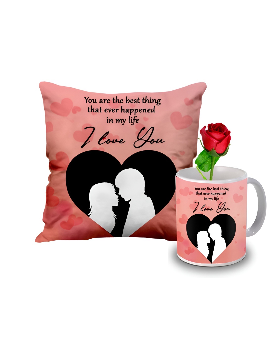 

ME & YOU Red & Black 3 Pieces Printed Valentine's Day Special Gift Hamper