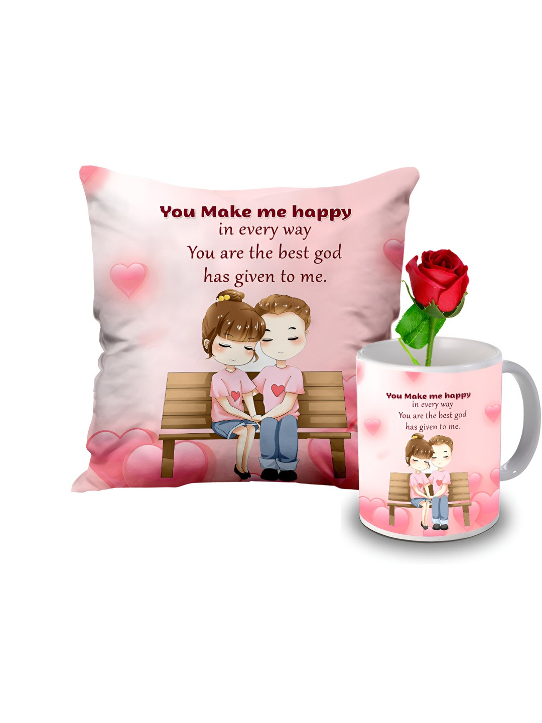 

ME & YOU Red & White 3 Pieces Printed Home Gift Sets