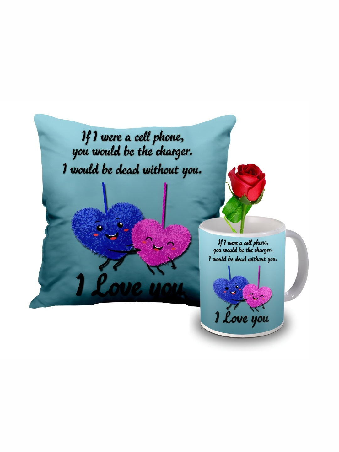 

ME & YOU Green & Red 3 Pieces Printed Valentine's Gift Set