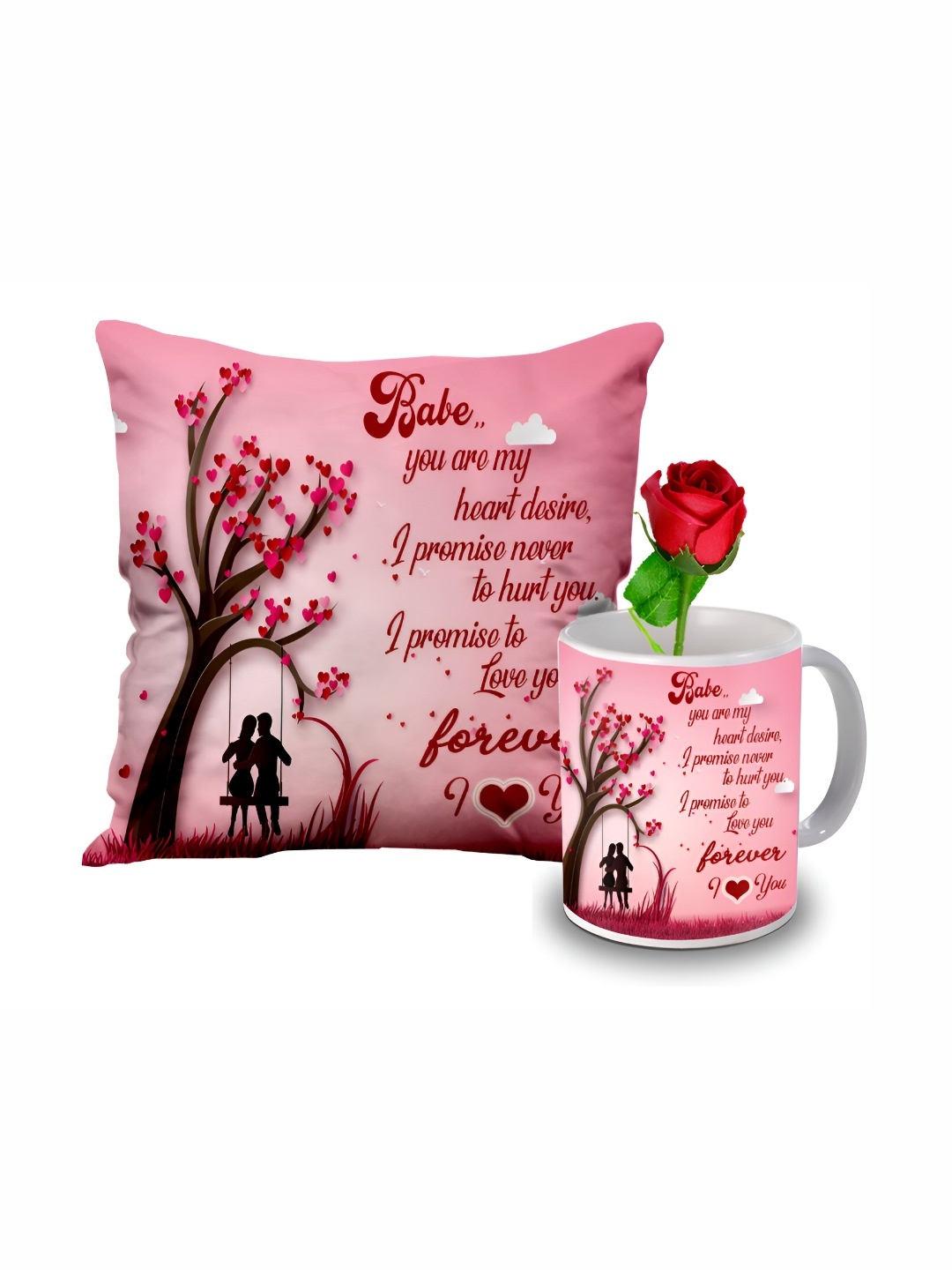 

ME & YOU Pink & Red 3 Pcs Printed Home Gift Sets