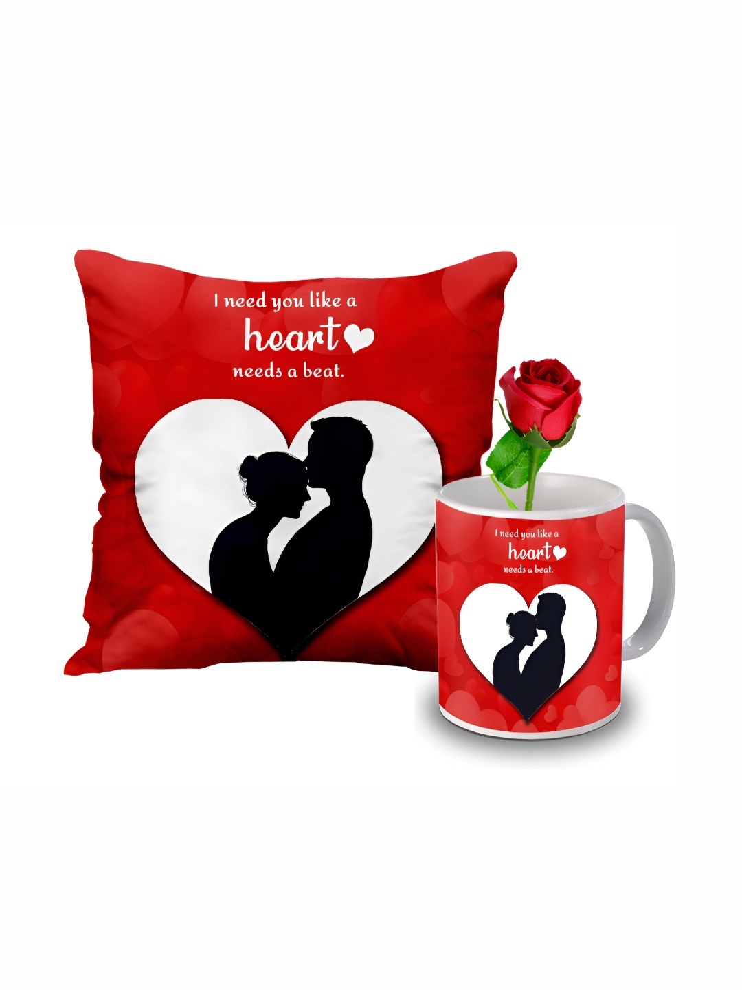 

ME & YOU Red & White Printed Valentine's Day Special Gift Hamper