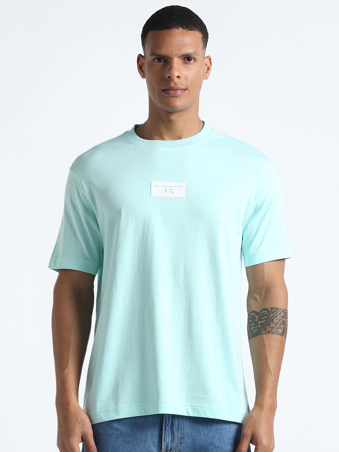 

Flying Machine Pure Cotton Oversized T-Shirt, Blue