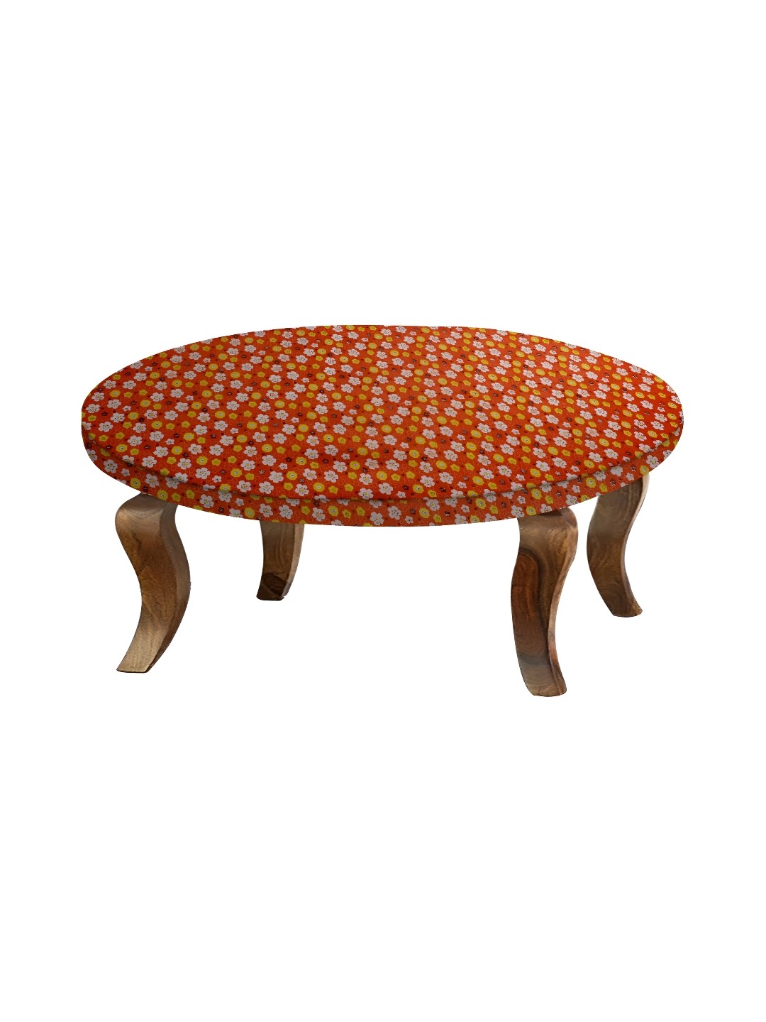 

Stylista Orange & White Floral Printed Waterproof Round Elasticated 2 Seater Table Cover
