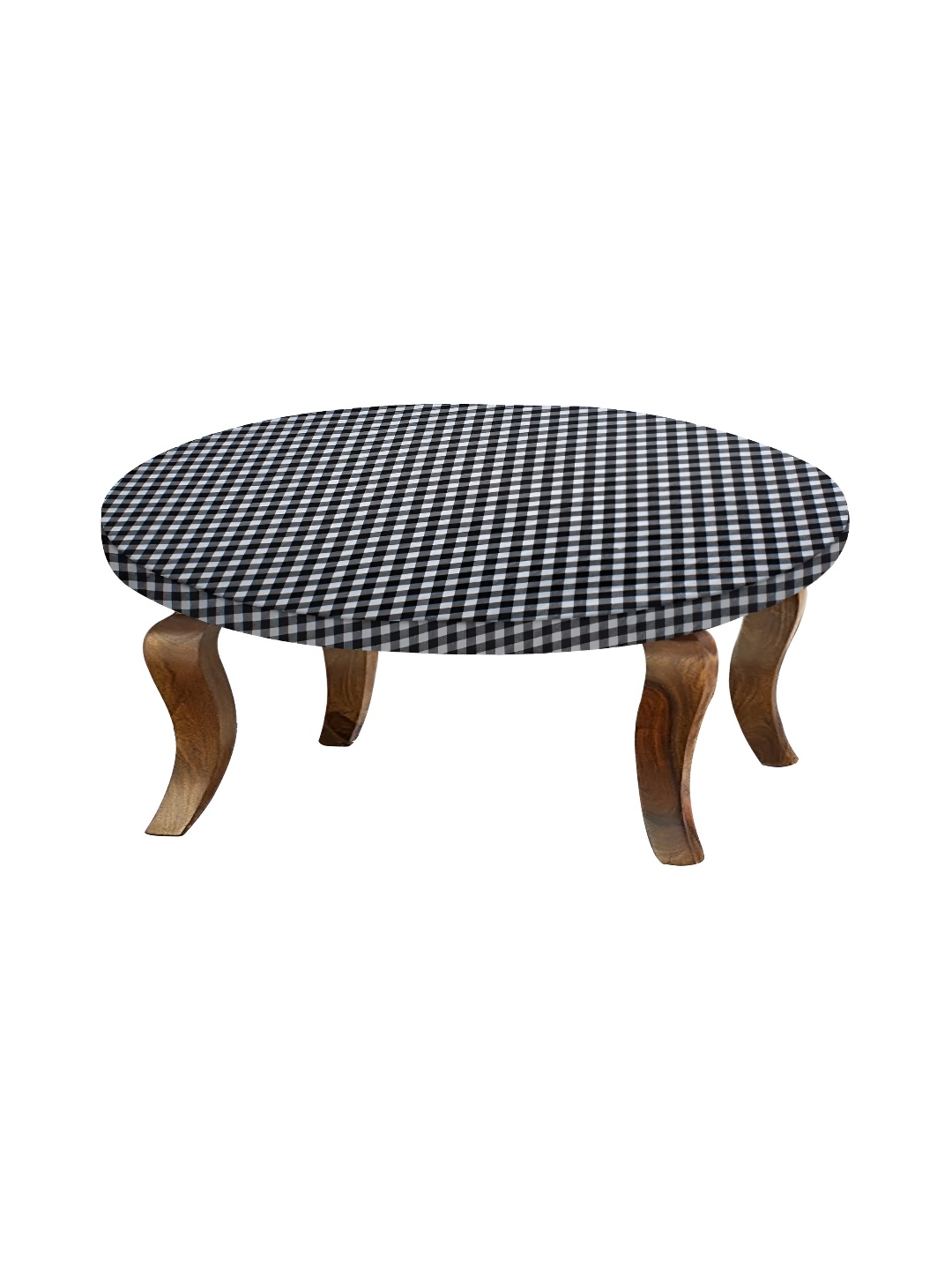 

Stylista White & Black Checked Waterproof Elasticated Round 2 Seater Table Cover