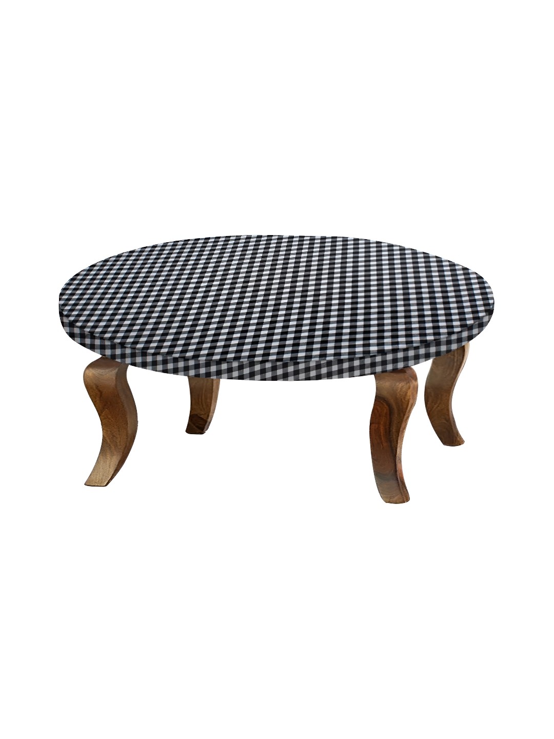

Stylista White & Black Checked Waterproof Round Elasticated 2 Seater Table Cover