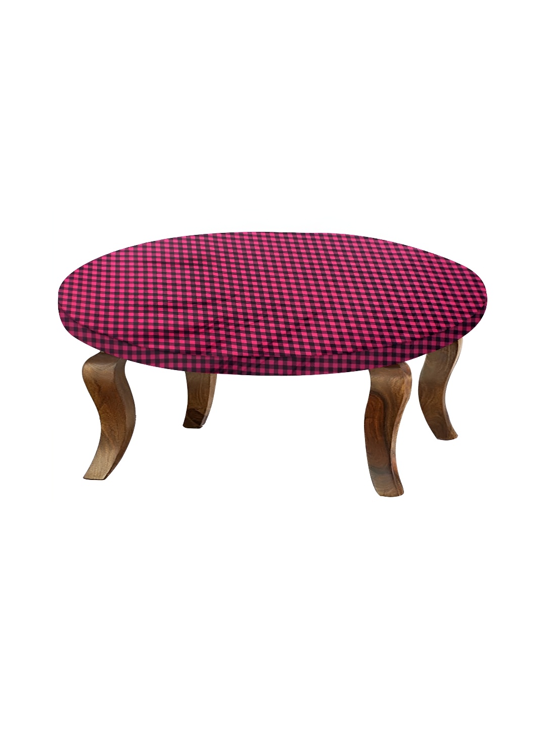 

Stylista Pink & Black Checked Waterproof Round 2 Seater Table Cover