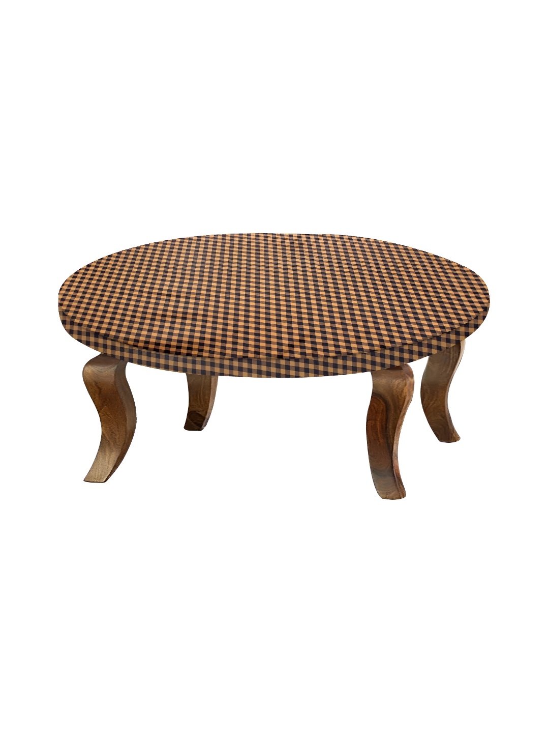 

Stylista Brown & Black Checked Waterproof Round Elasticated 2 Seater Table Cover