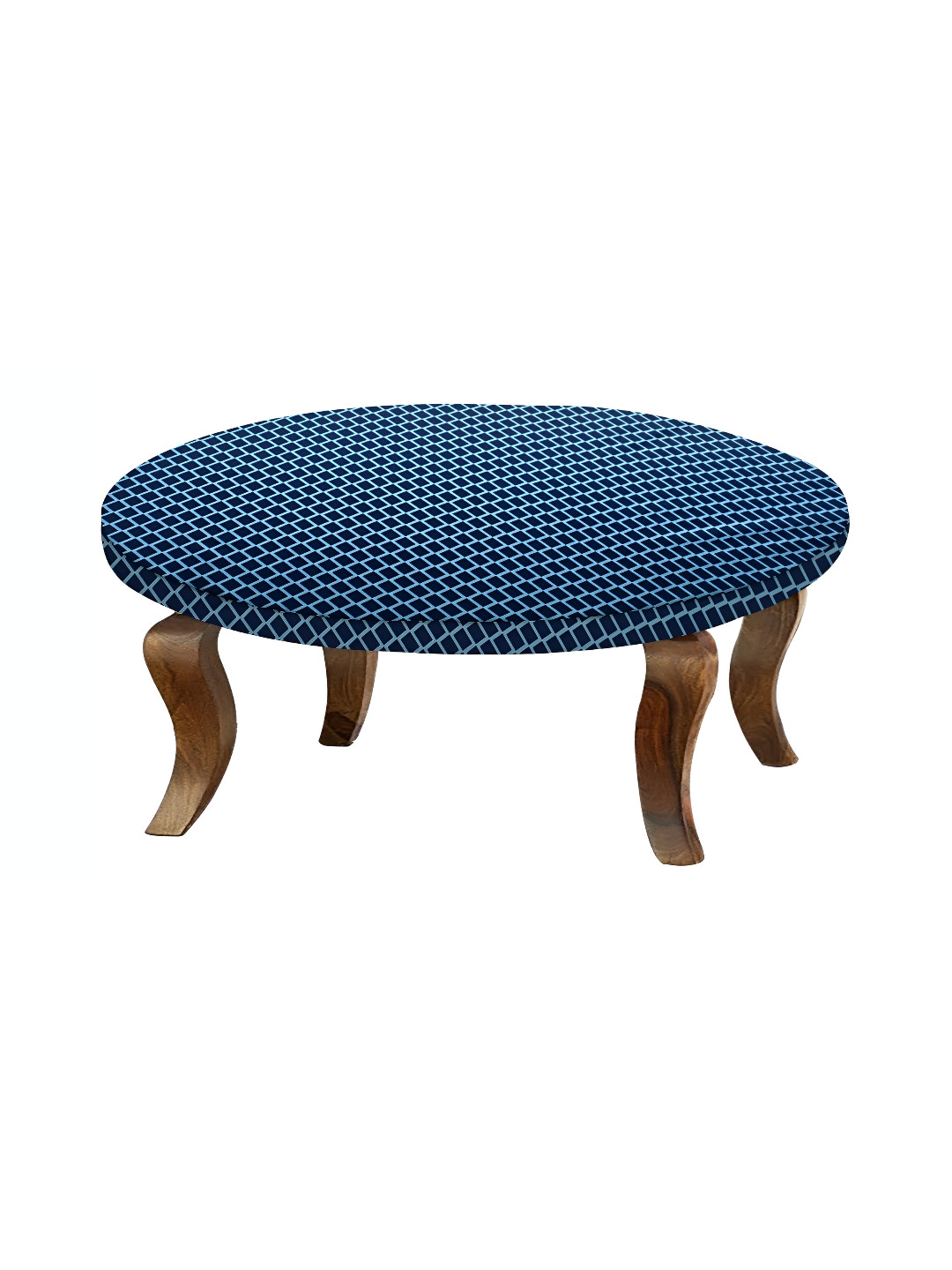 

Stylista Navy Blue & Blue Geometric Printed Waterproof Round 2 Seater Table Cover