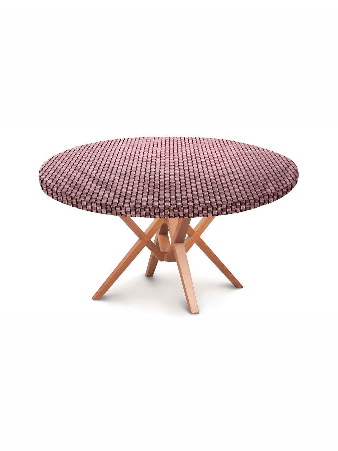 

Stylista Pink & Black Checked Printed Waterproof Round 4 Seater Table Cover