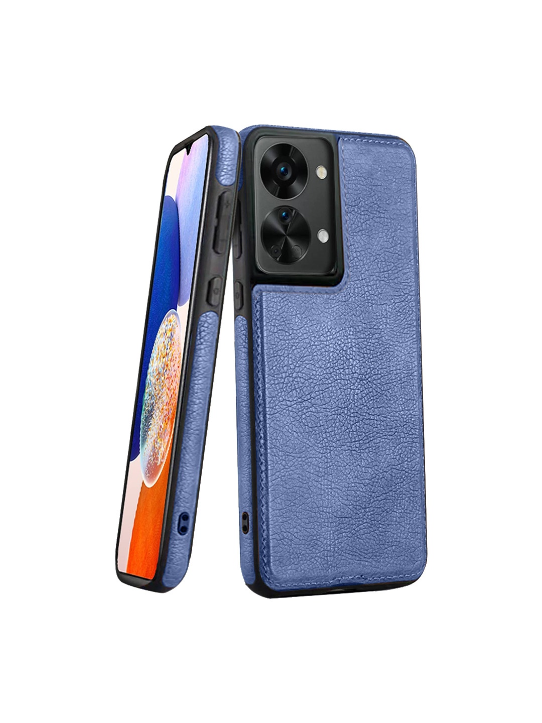 

Karwan Unisex Vegan Leather Oneplus Nord 2T Mobile Back Case, Blue