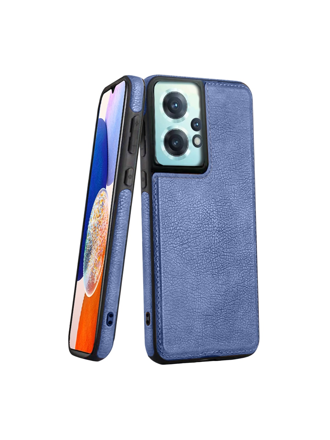 

Karwan Vegan Leather Oneplus Nord CE2 Lite Mobile Back Case, Blue