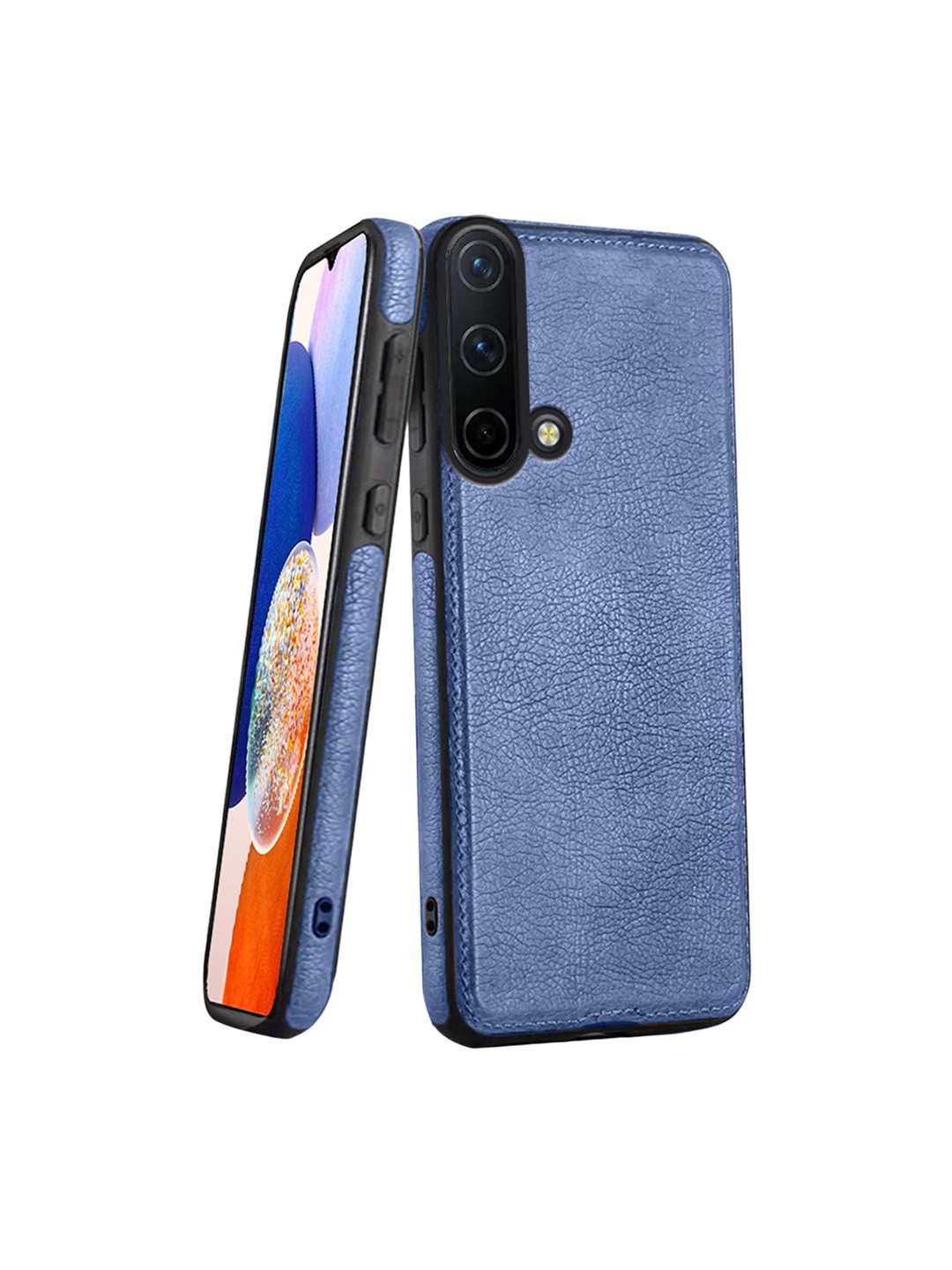 

Karwan Unisex Vegan Leather Oneplus Nord CE Mobile Back Case, Blue