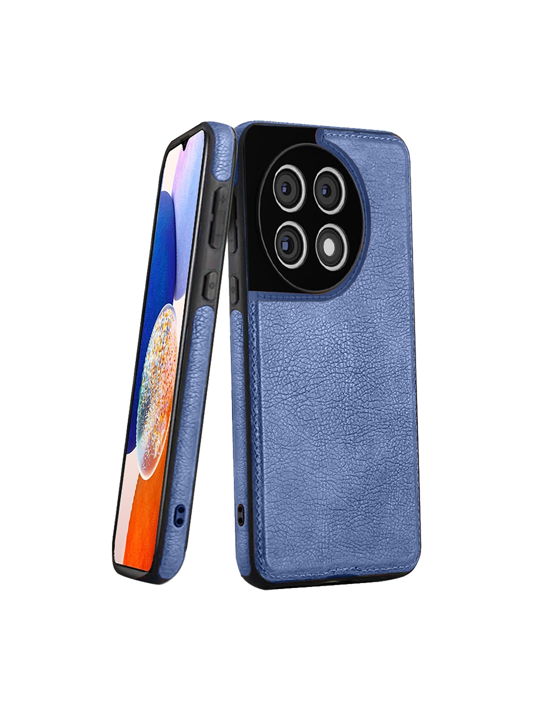 

Karwan Unisex Vegan Leather Oneplus 11R Mobile Back Case, Blue