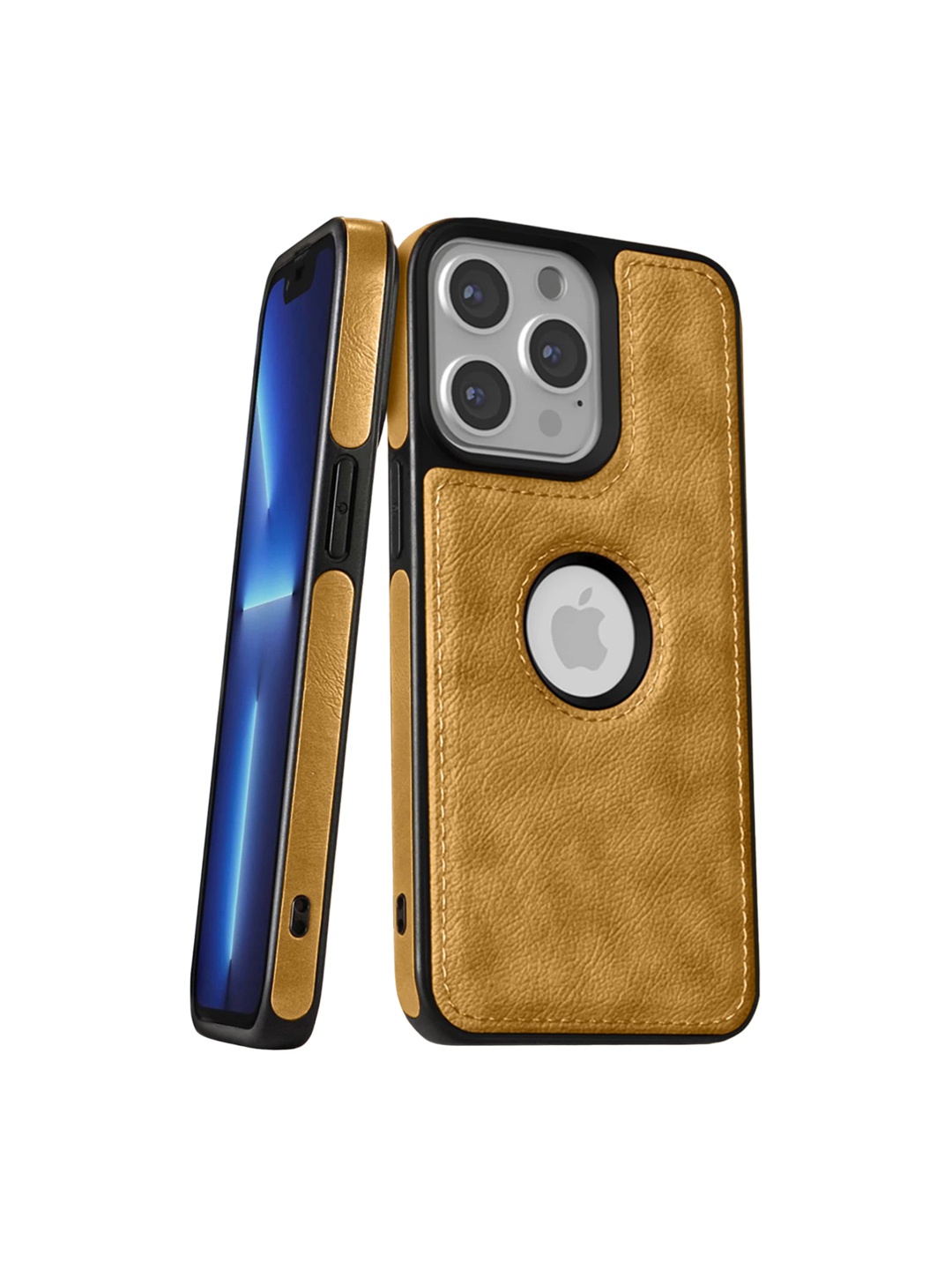 

Karwan Unisex Vegan Leather iPhone 12 Pro Max Mobile Back Case, Brown