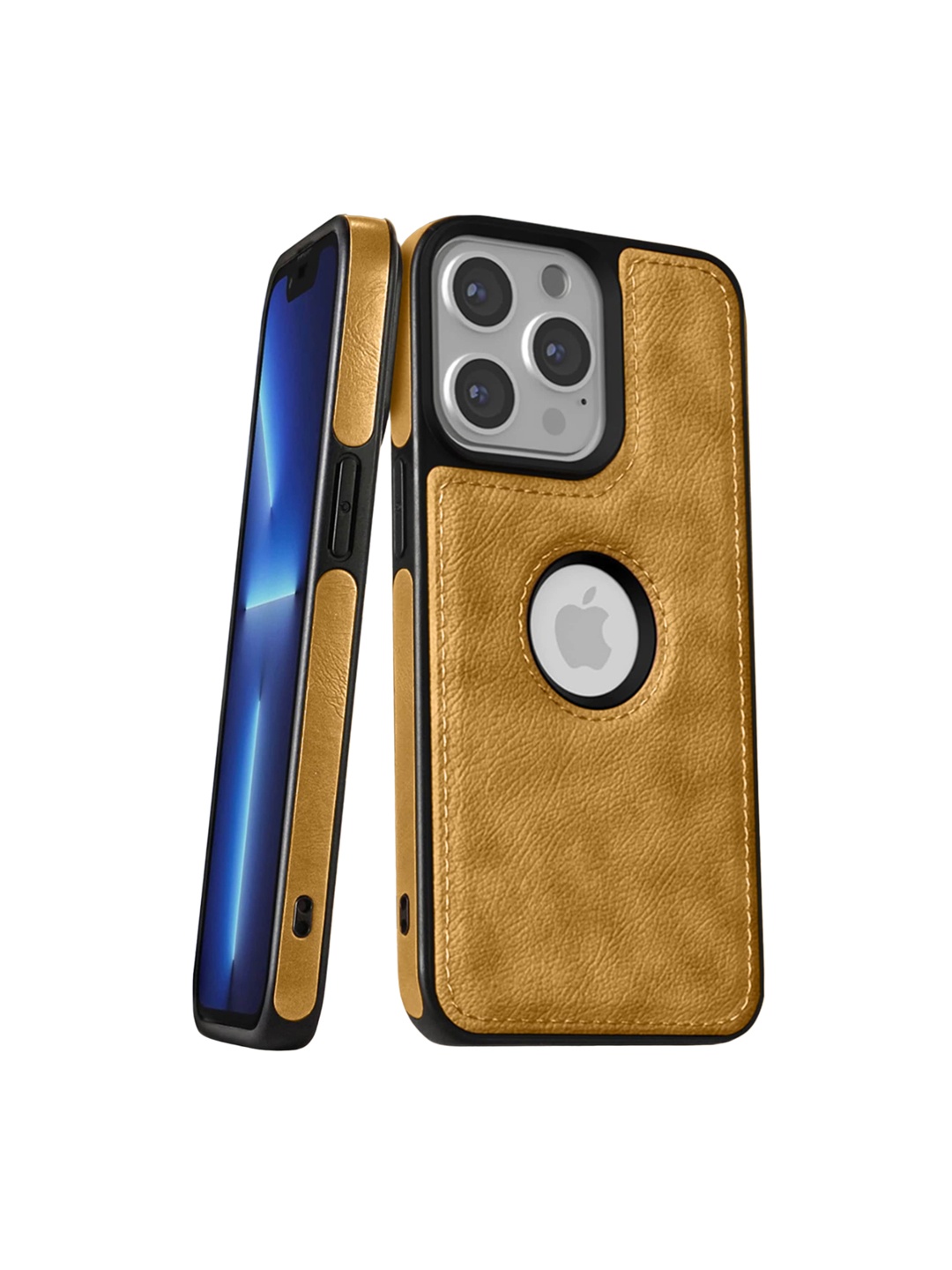 

Karwan Unisex Vegan Leather iPhone 12 Pro Mobile Back Case, Brown