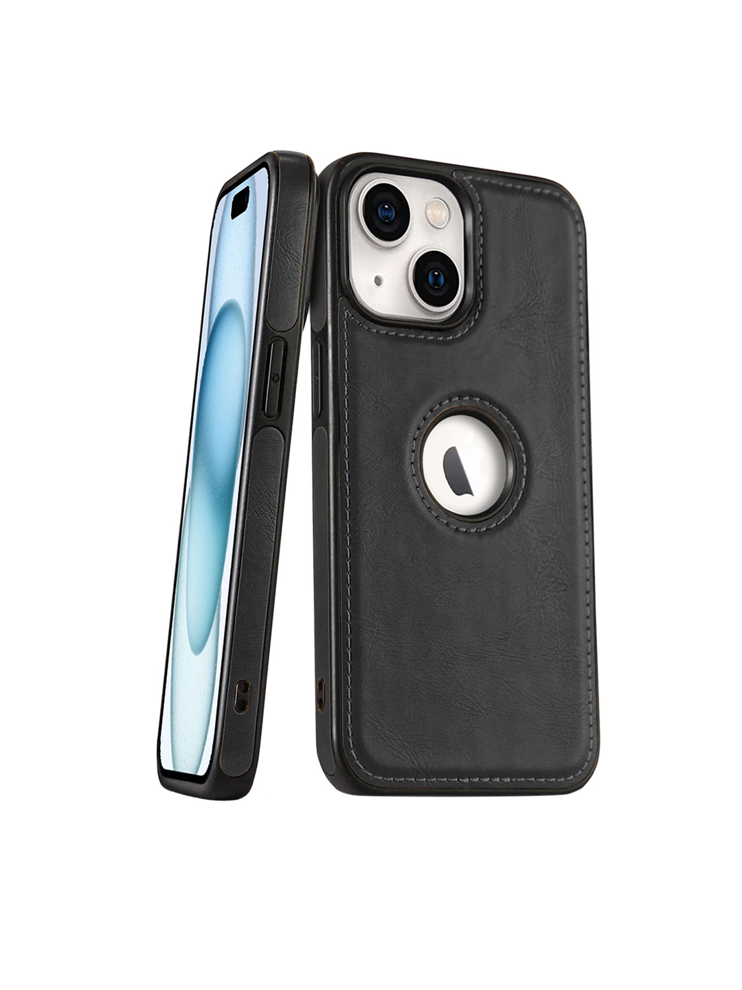 

Karwan Unisex Vegan Leather iPhone 11 Mobile Back Case, Black