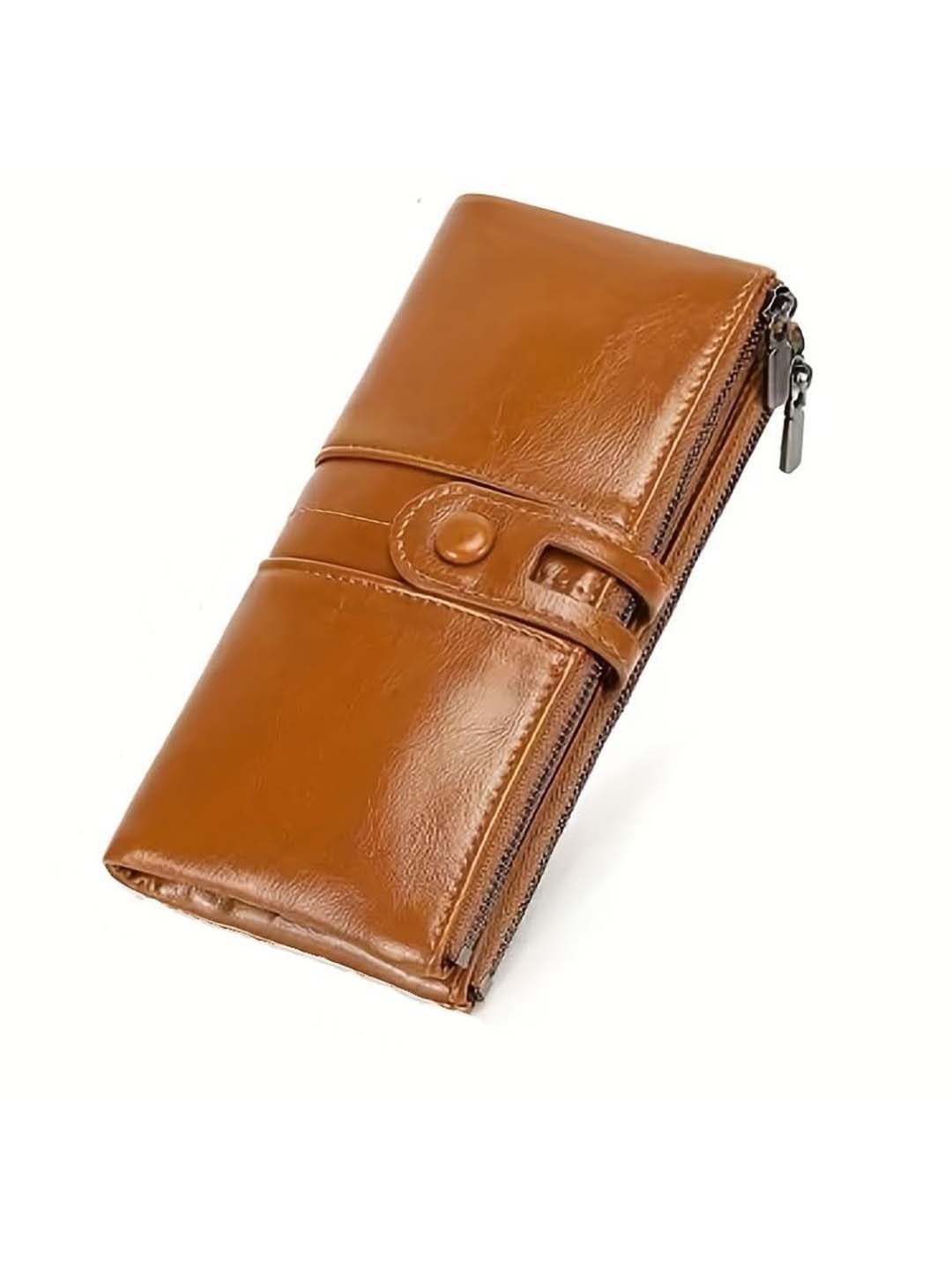 

SYGA Women Leather Card Holder, Brown