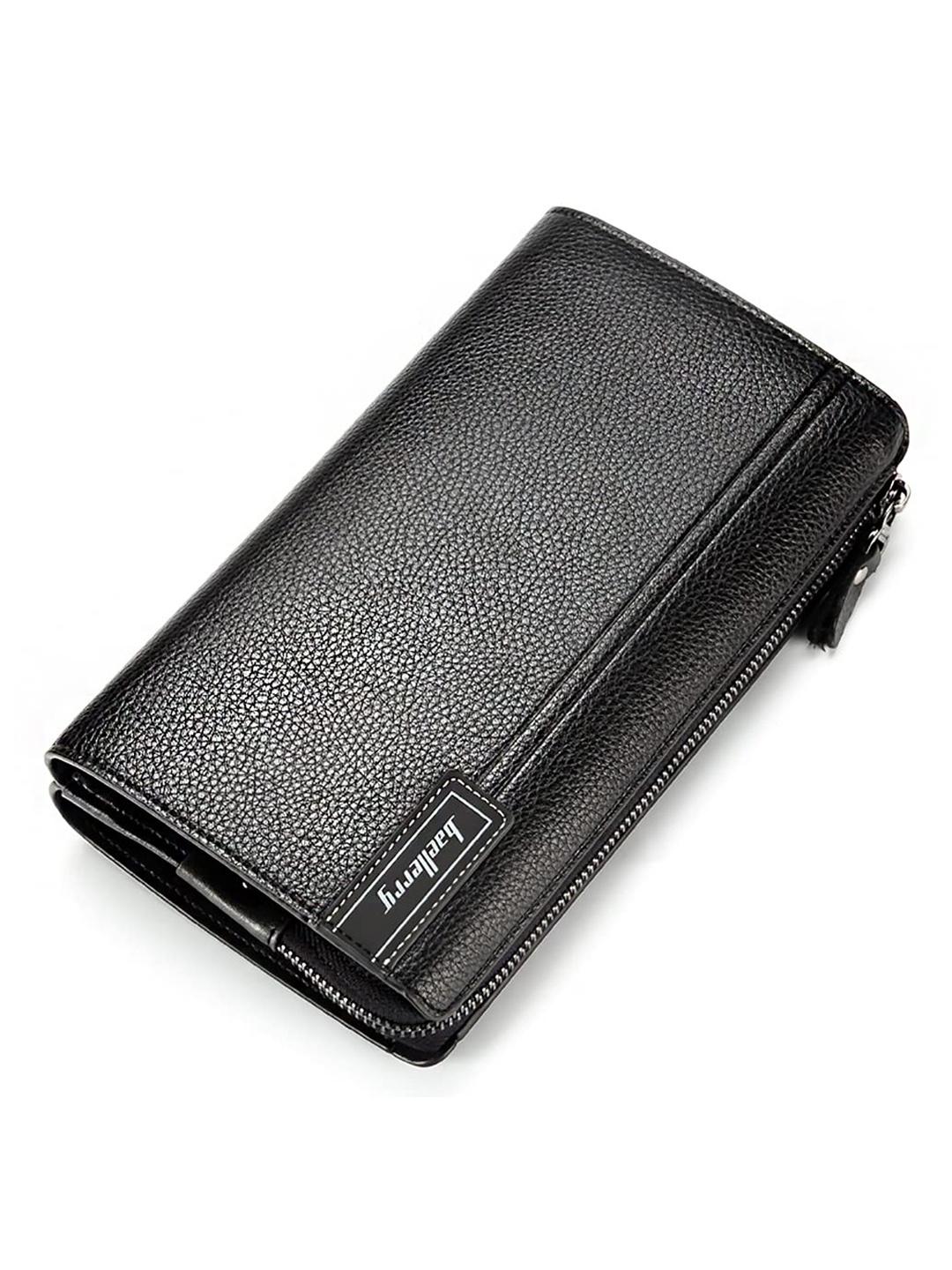 

SYGA Women Leather Zip Around Wallet, Black