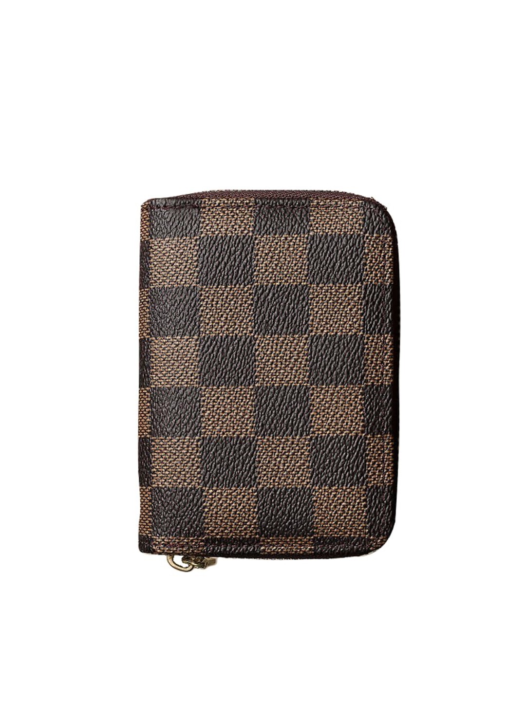 

SYGA Women Printed Leather Card Holder, Brown