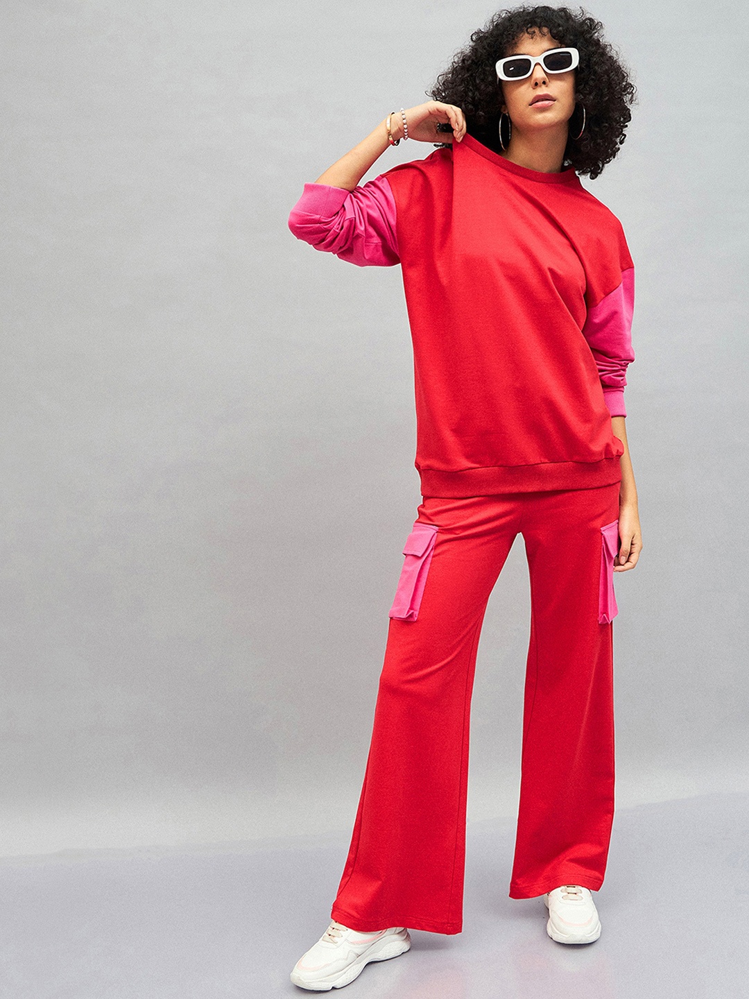 

SASSAFRAS Round Neck Co-Ords, Red