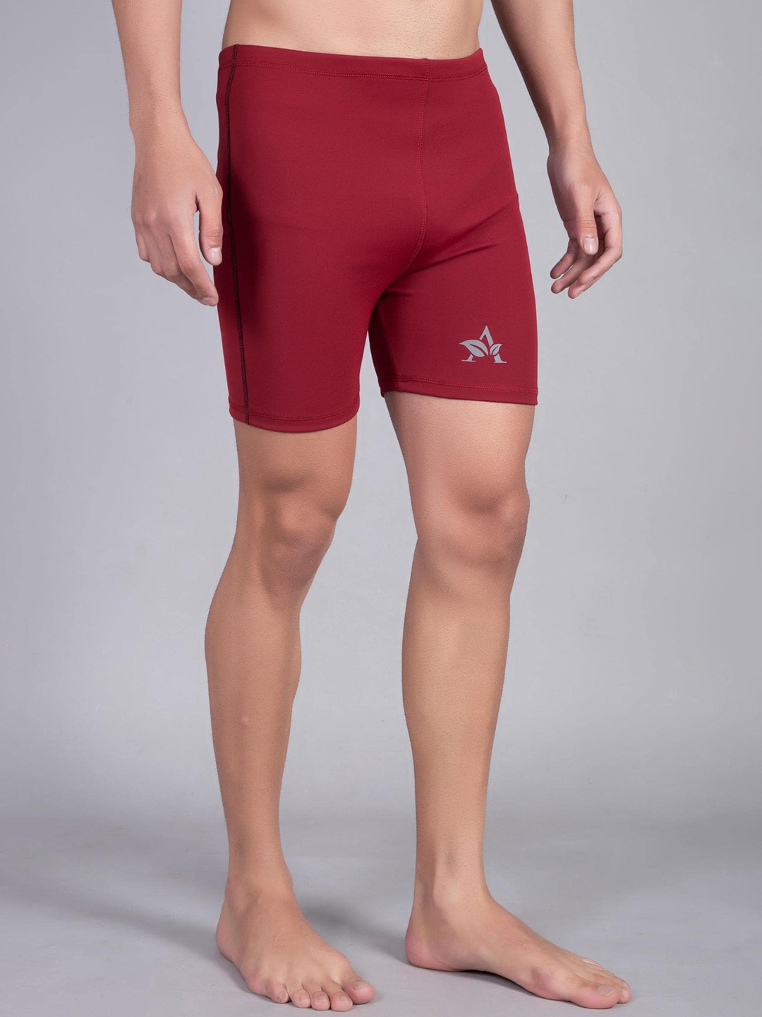 

Apraa & Parma Men Slim-Fit Swim Shorts, Maroon