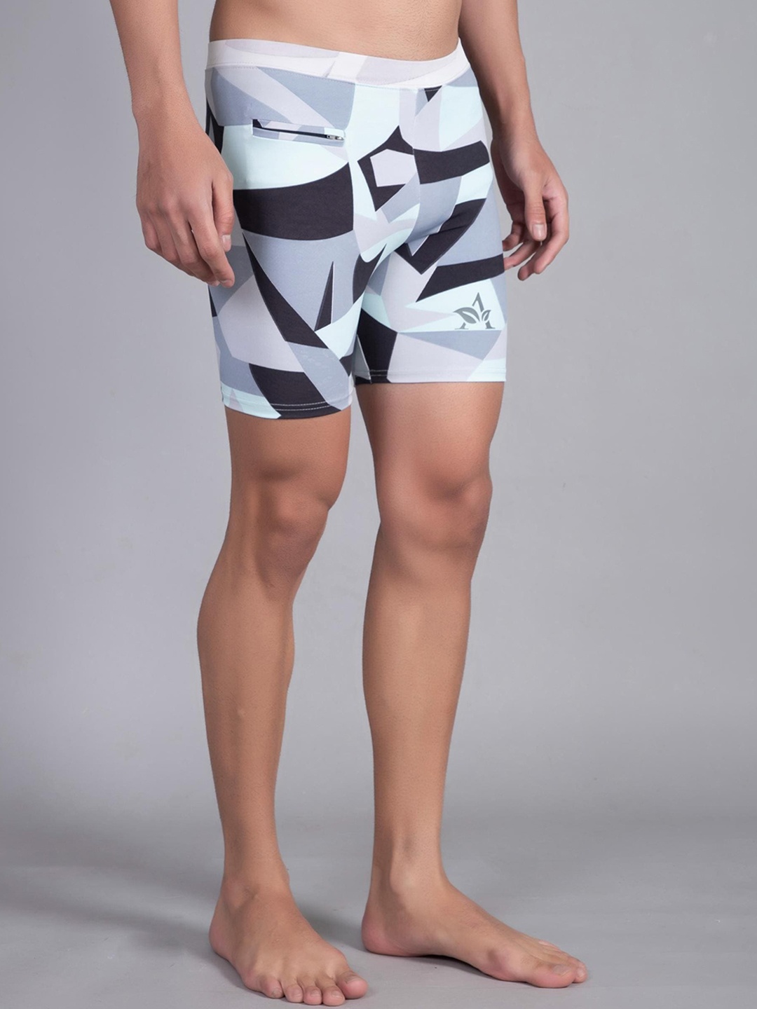 

Apraa & Parma Men Printed Slim-Fit Swim Shorts, Black