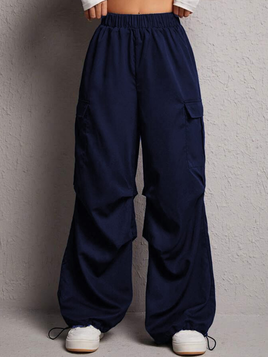 

TABADTOD Women Relaxed Baggy Fit Cargos Joggers, Navy blue