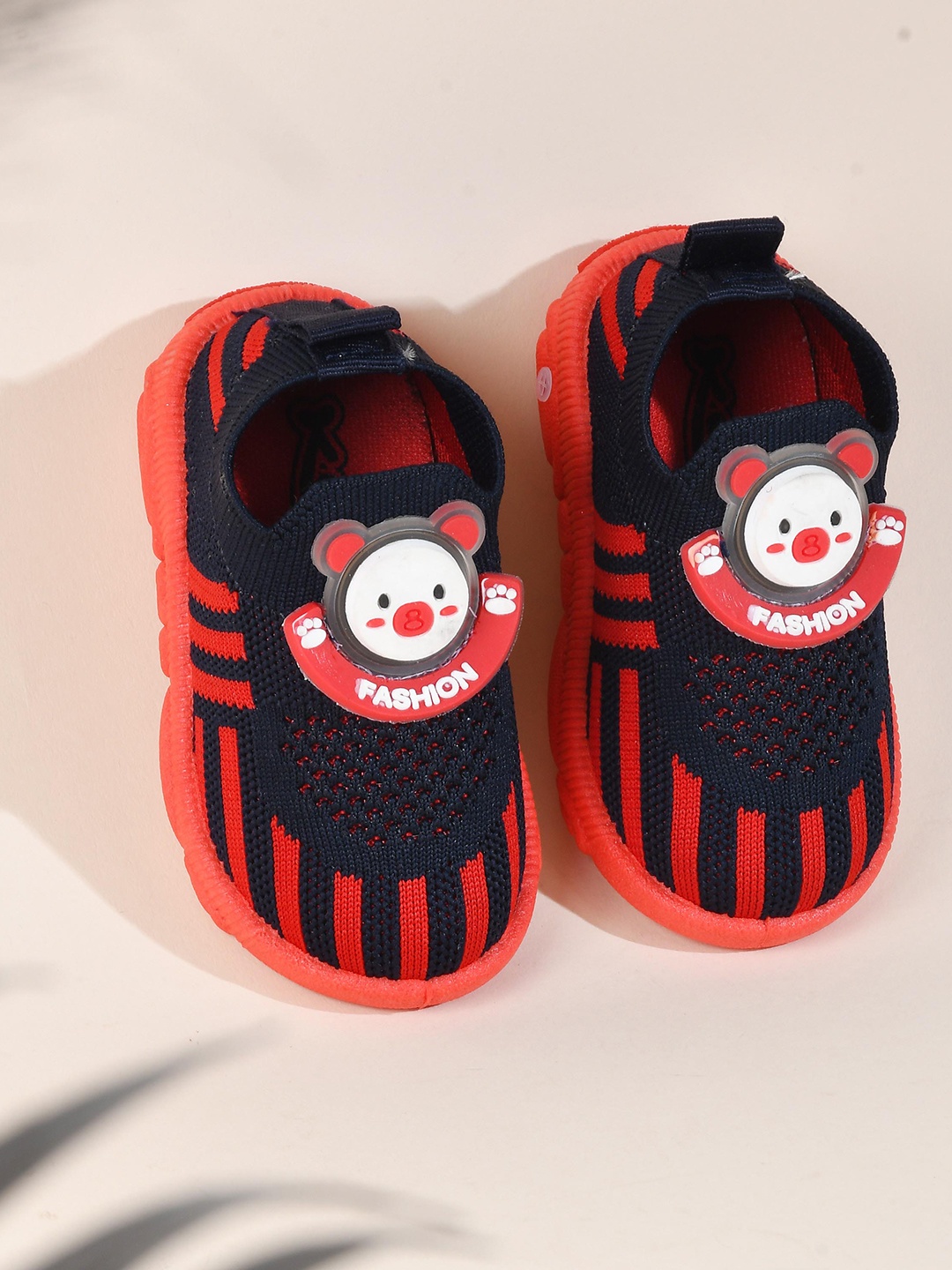 

KATS Kids Textured Flyknit Musical Mesh Slip-On Sneakers, Red