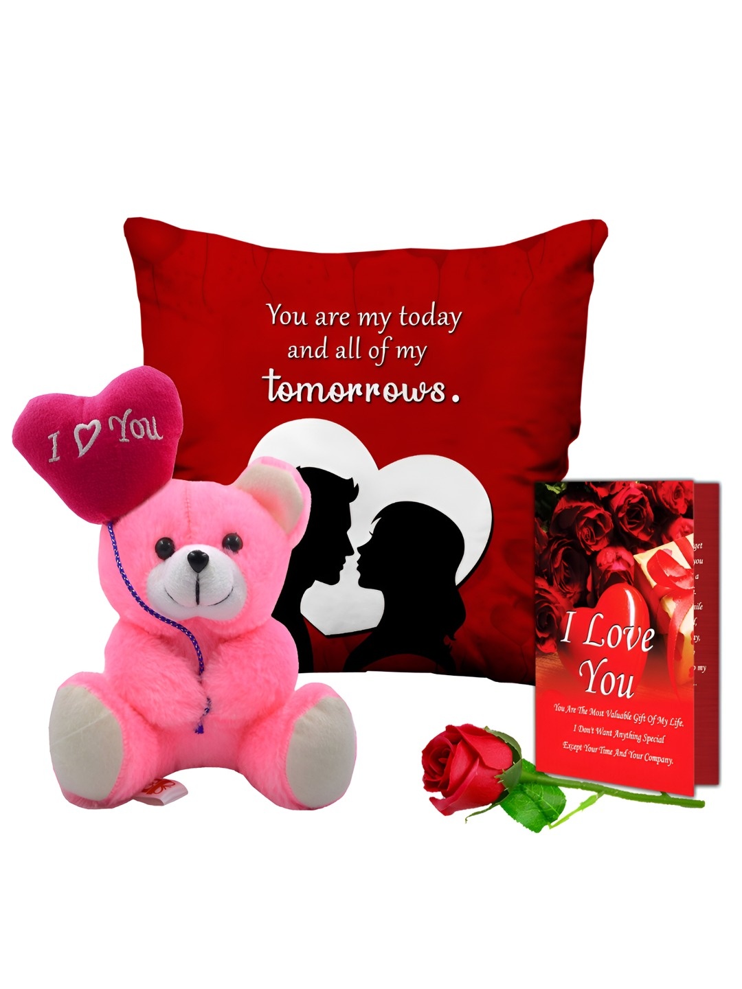 

ME & YOU Red & White 4 Pieces Printed Valentine's Gift Set