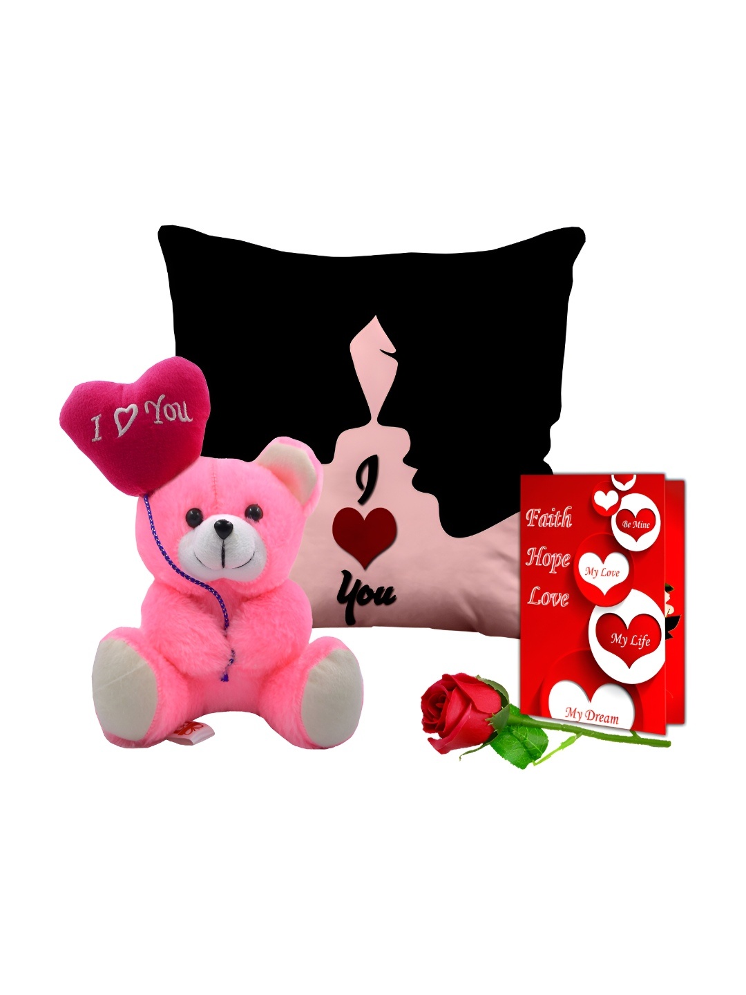 

ME & YOU Red & Pink 4 Pieces Printed Home Gift Set