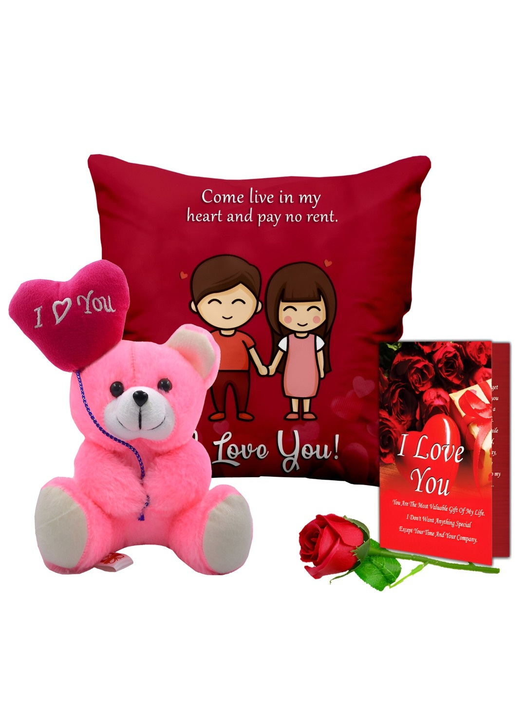 

ME & YOU Red & Pink 4 Pieces Printed Valentine's Gift Set