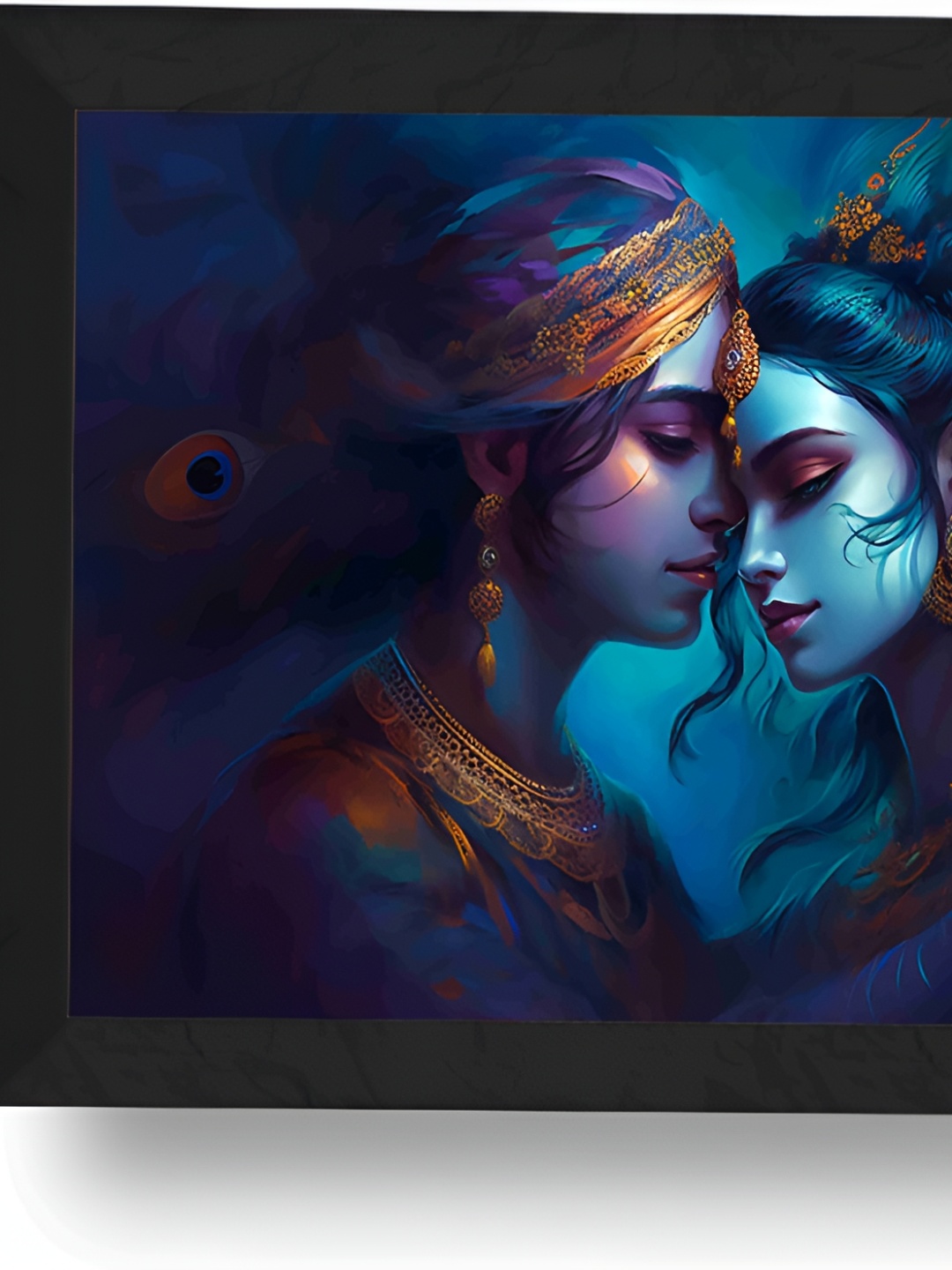 

SAF Blue & Orange Radha krishna Religious Wall Paintings