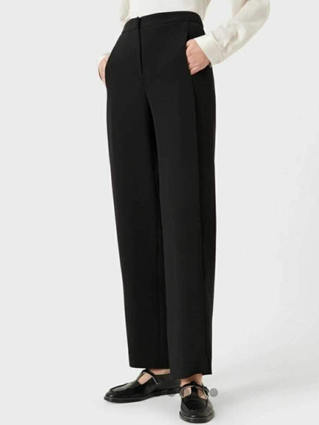 

BROADSTAR Women Pleated Korean Pants, Black