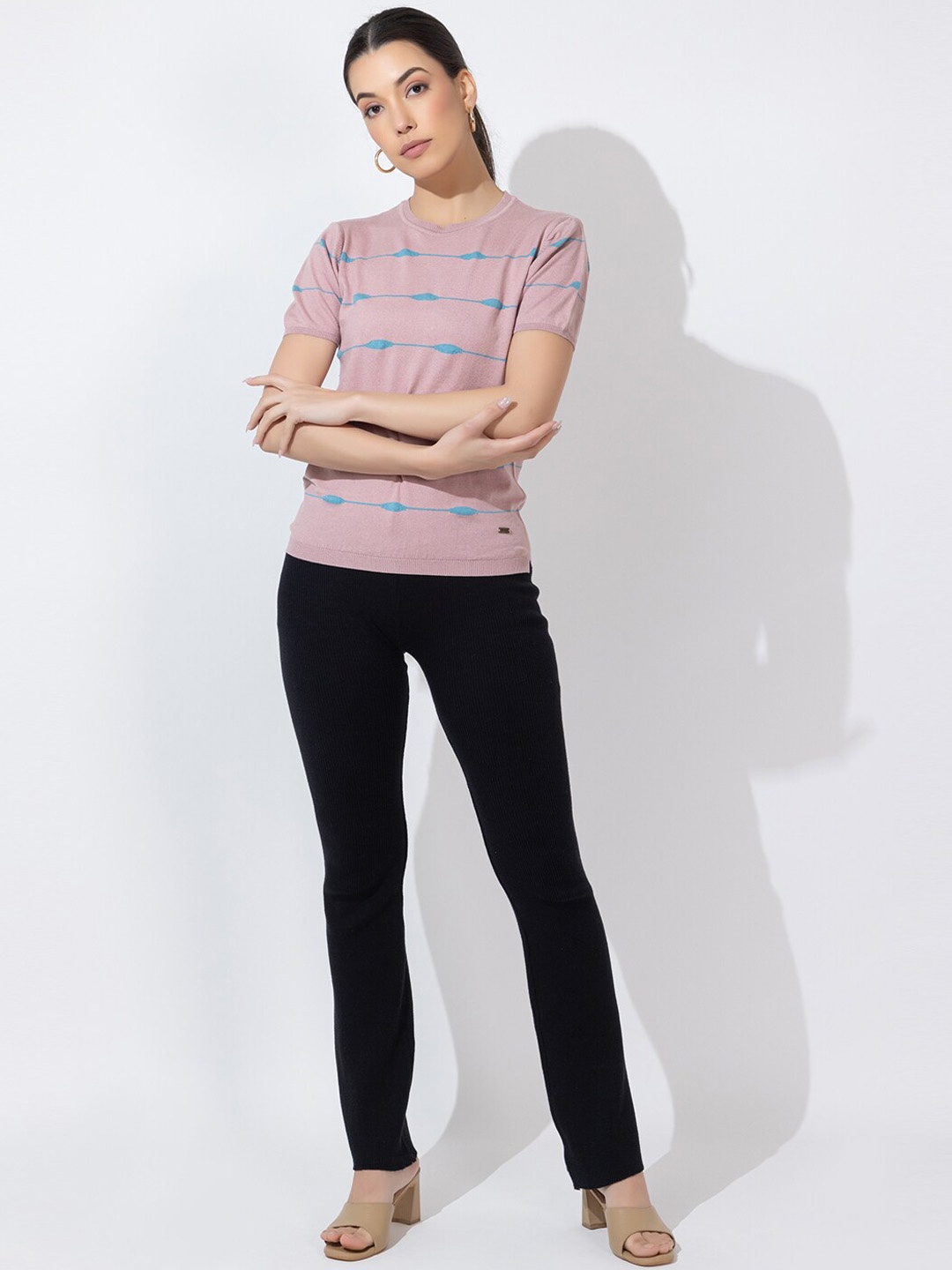 

ARMISTO Printed Pure Cotton T-shirt With Trouser, Lavender