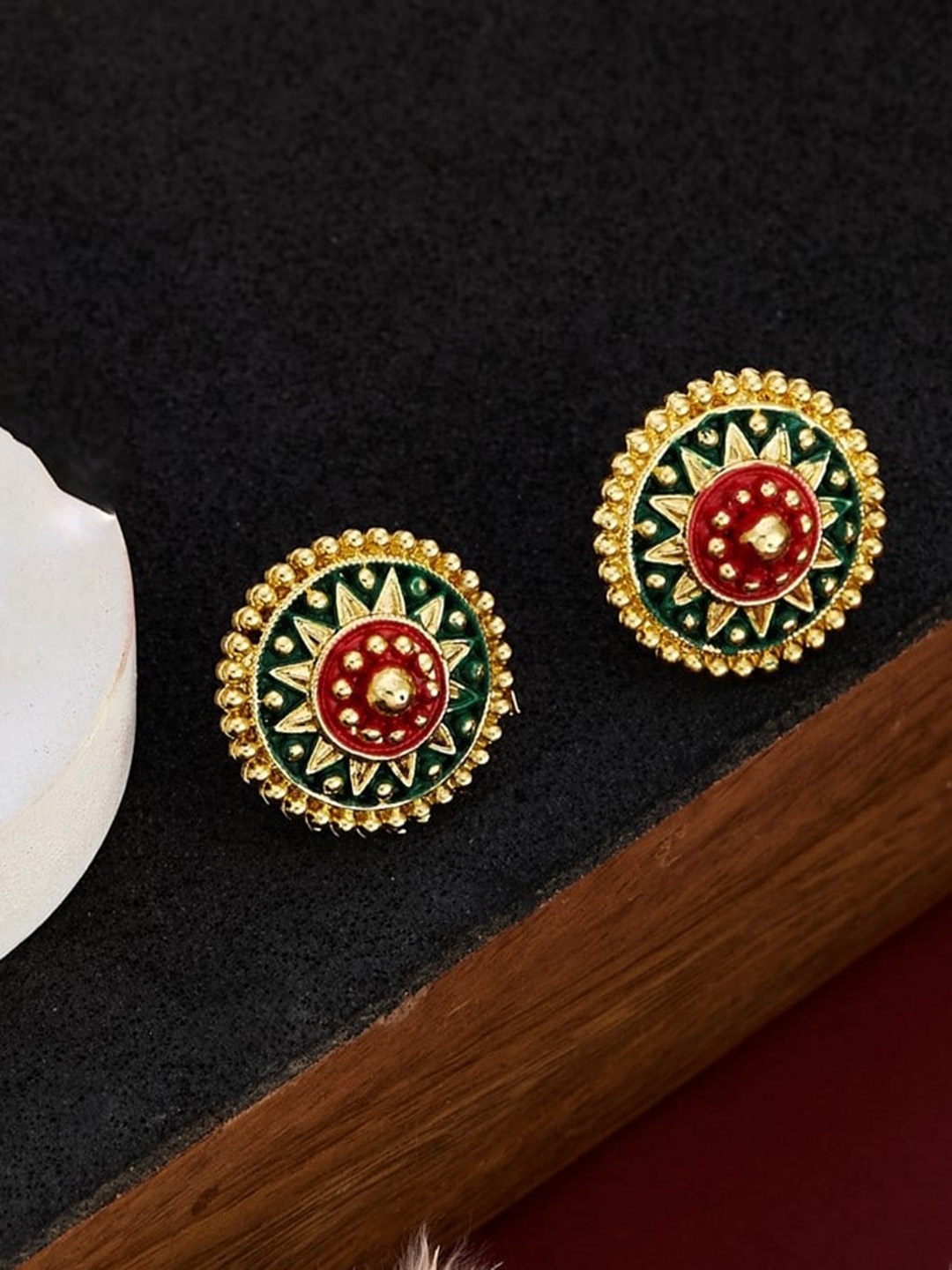 

ATIBELLE Gold Plated Contemporary Stud Earrings