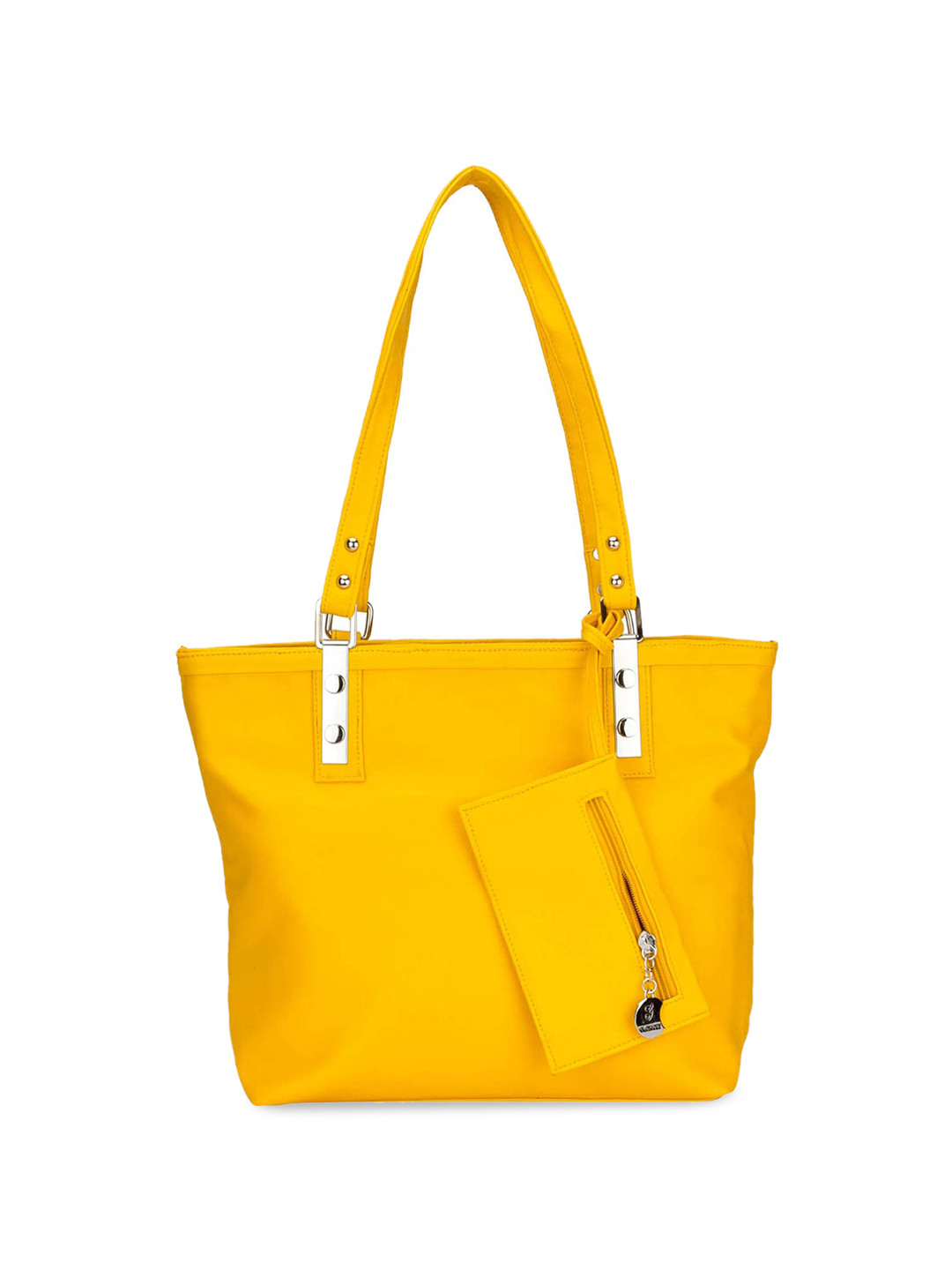 

Mast & Harbour Yellow Structured Shoulder Bag