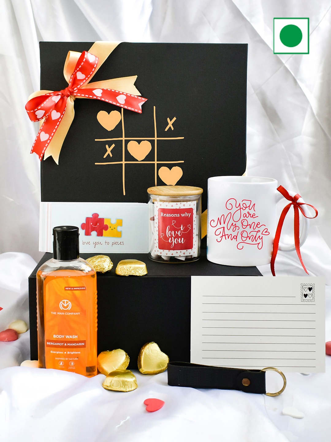 

Gifts By Rashi 8-Pcs Love & Letters Gift Hamper, Black