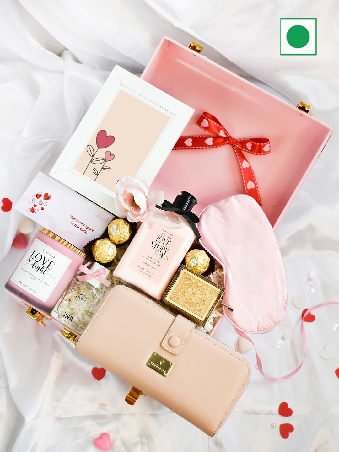 

Gifts By Rashi 10-Pcs Romantic Keepsake Valentine Gift Hamper, Pink