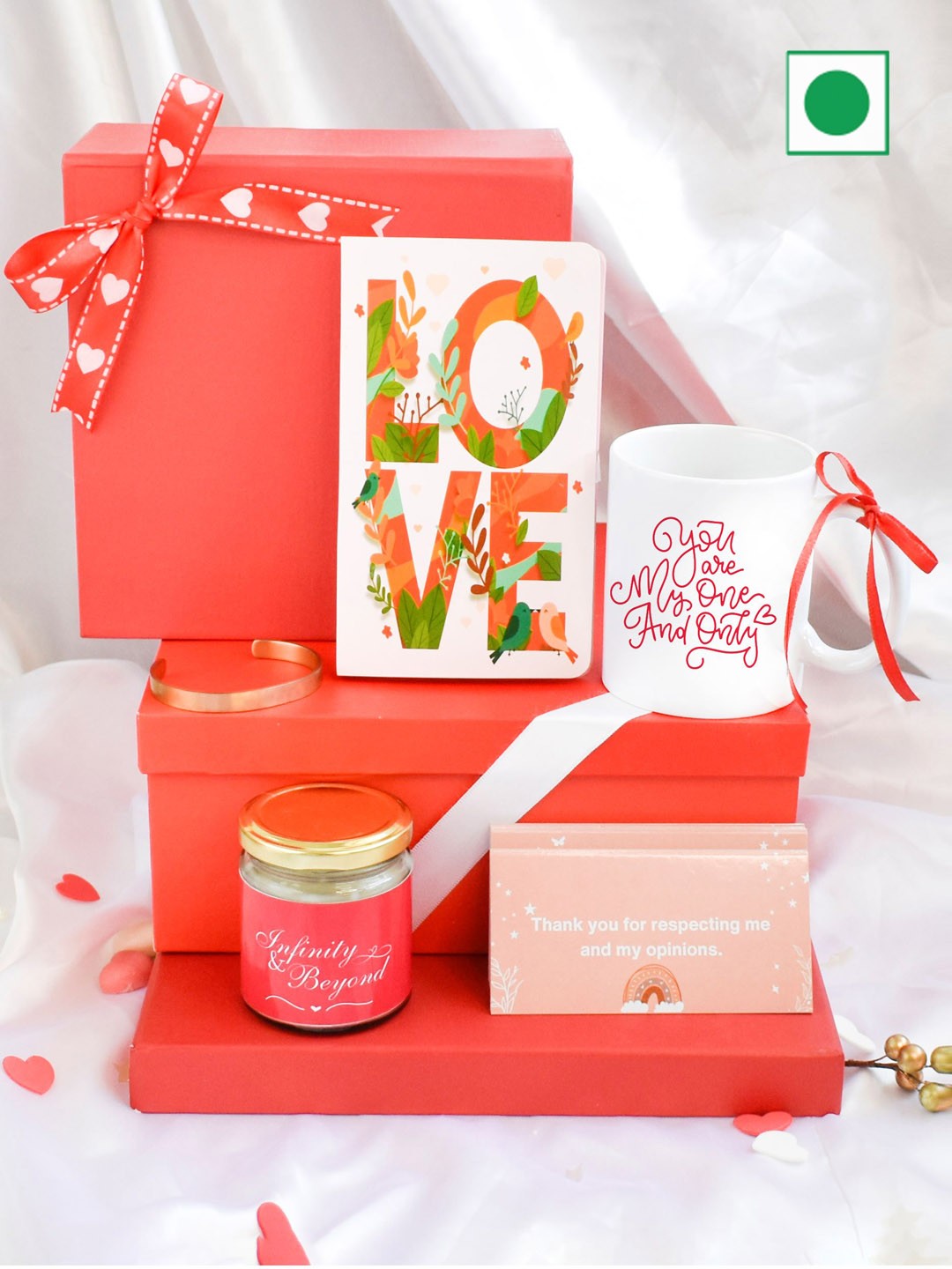

Gifts By Rashi 6 pieces Thankful For You Gift Hamper, Red