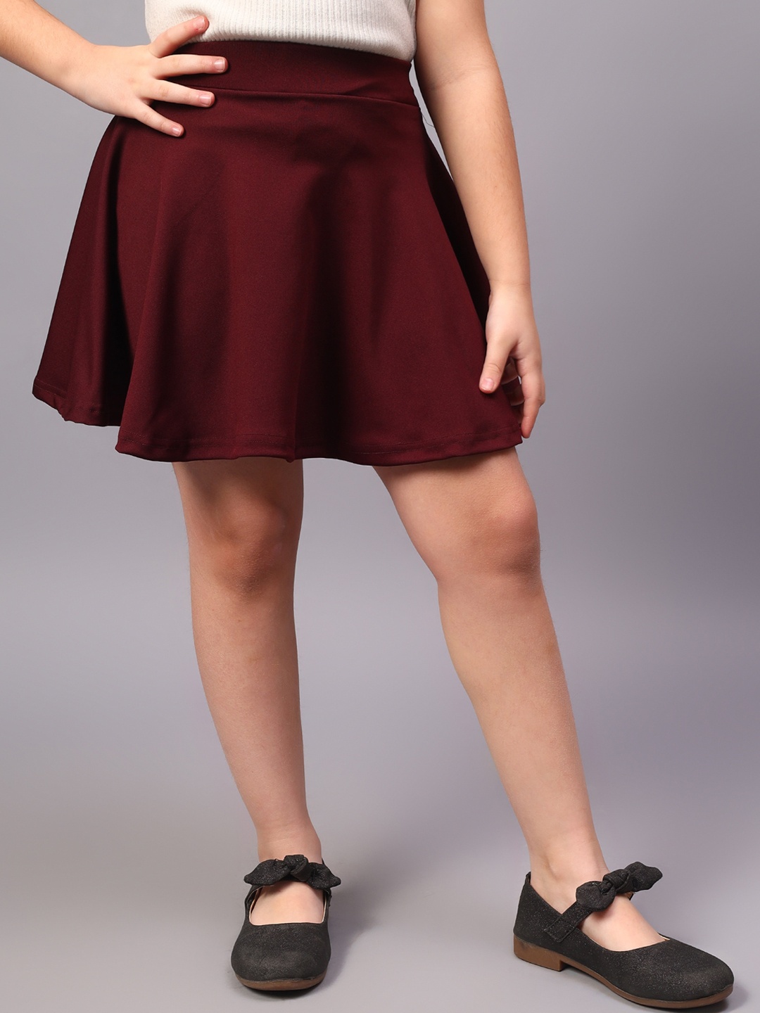 

BAESD Girls Knitted A-Line Skorts, Maroon