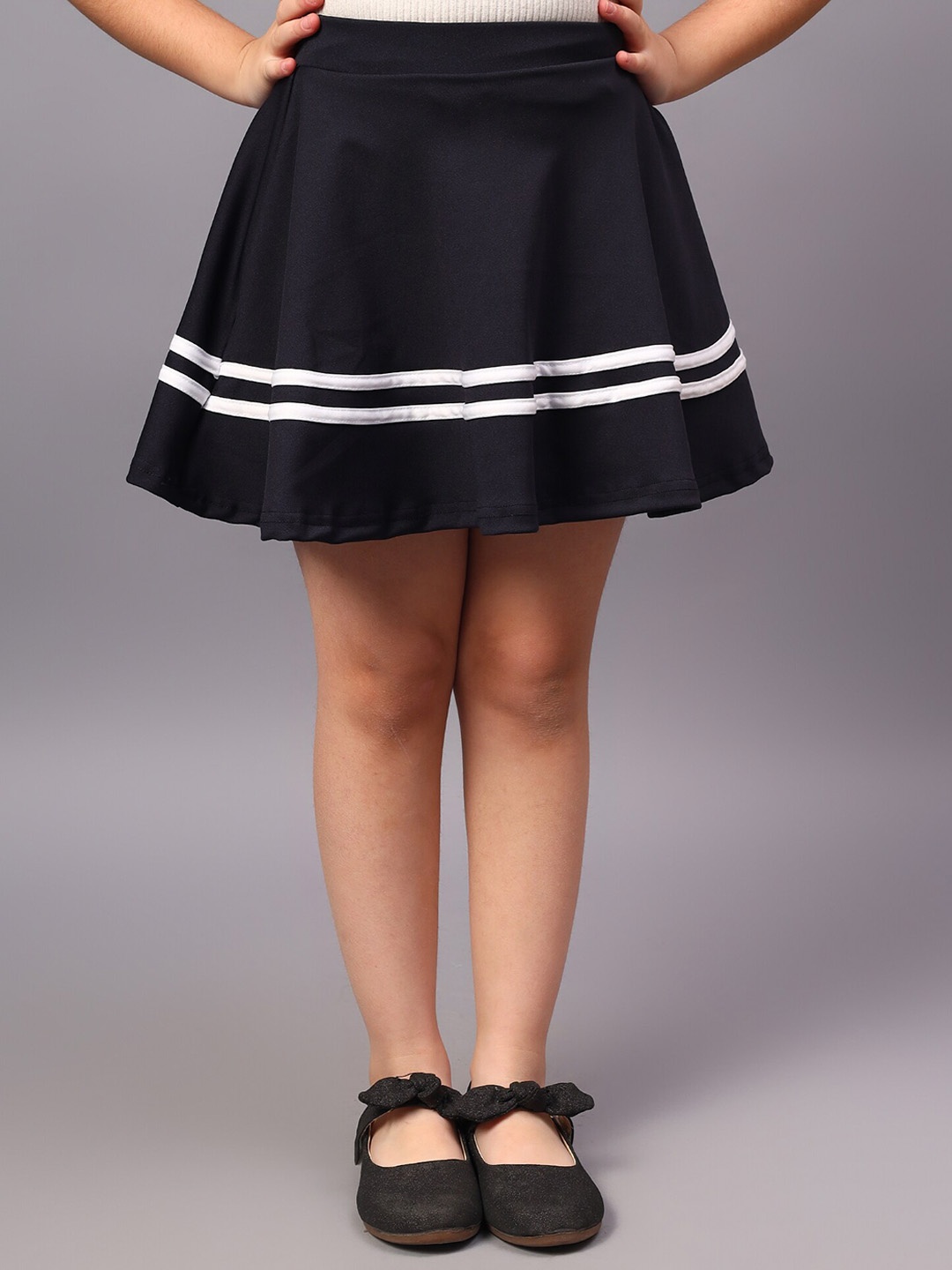 

BAESD Girls A-Line Skirt With Attached Shorts, Navy blue